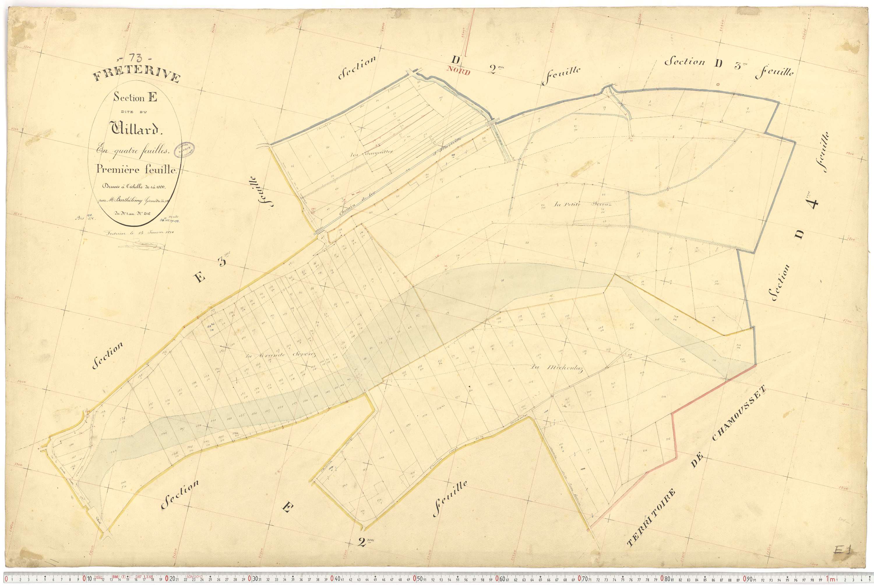 Fréterive - Cadastre français (1891).