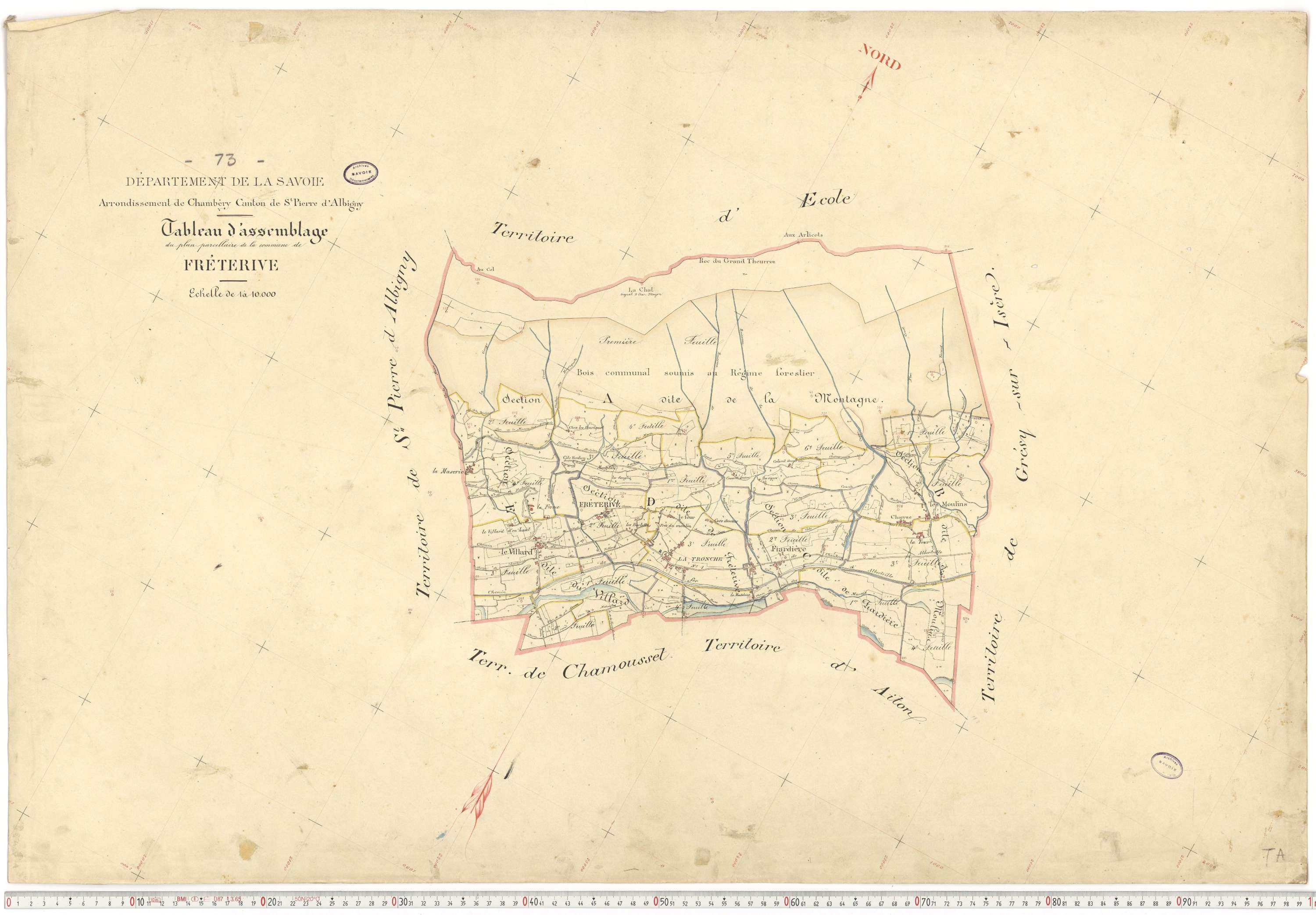 Fréterive - Cadastre français (1891).