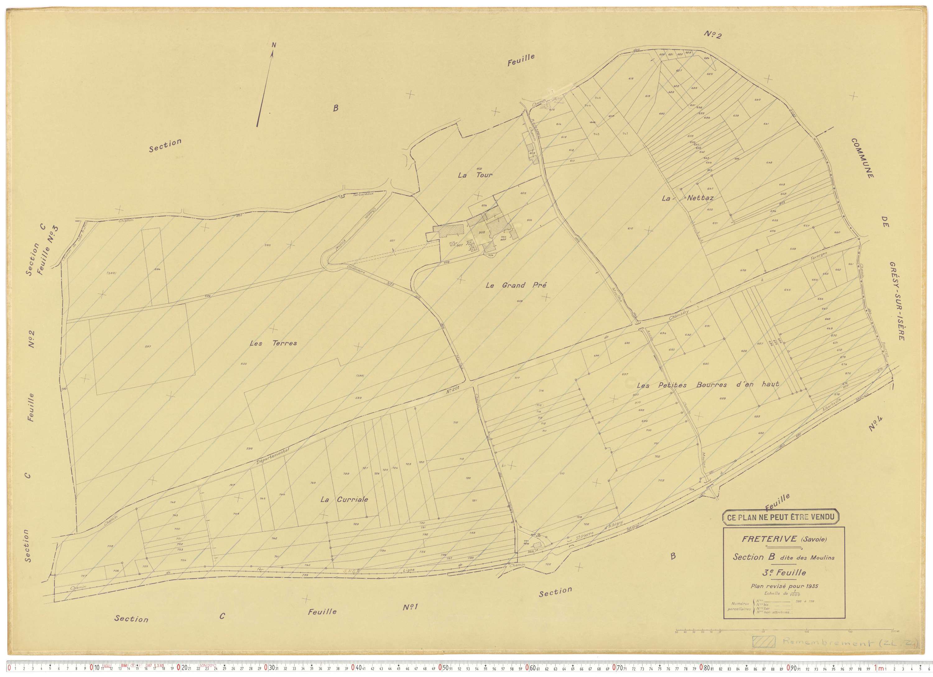 Fréterive - Cadastre rénové (1935).