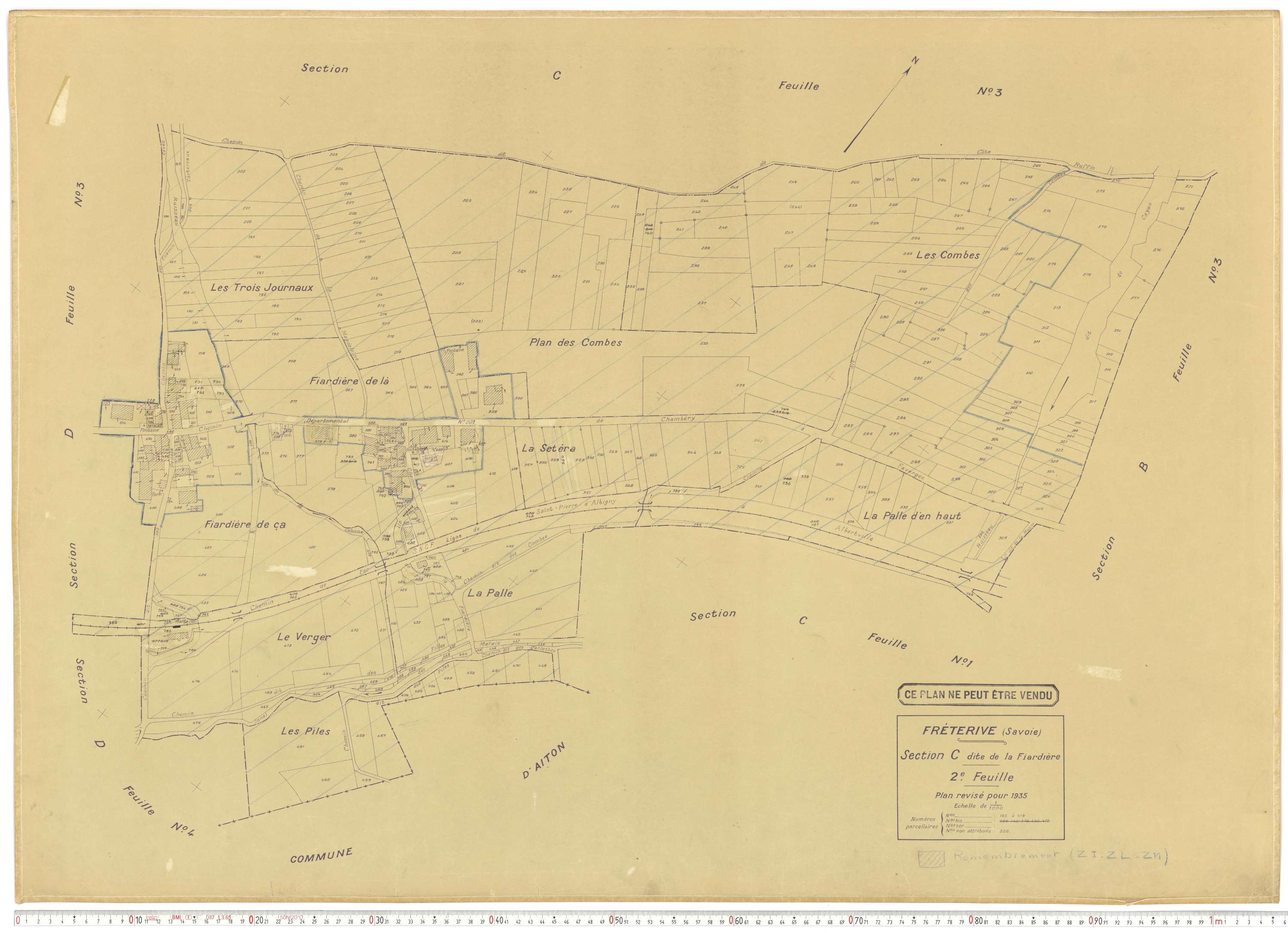 Fréterive - Cadastre rénové (1935).