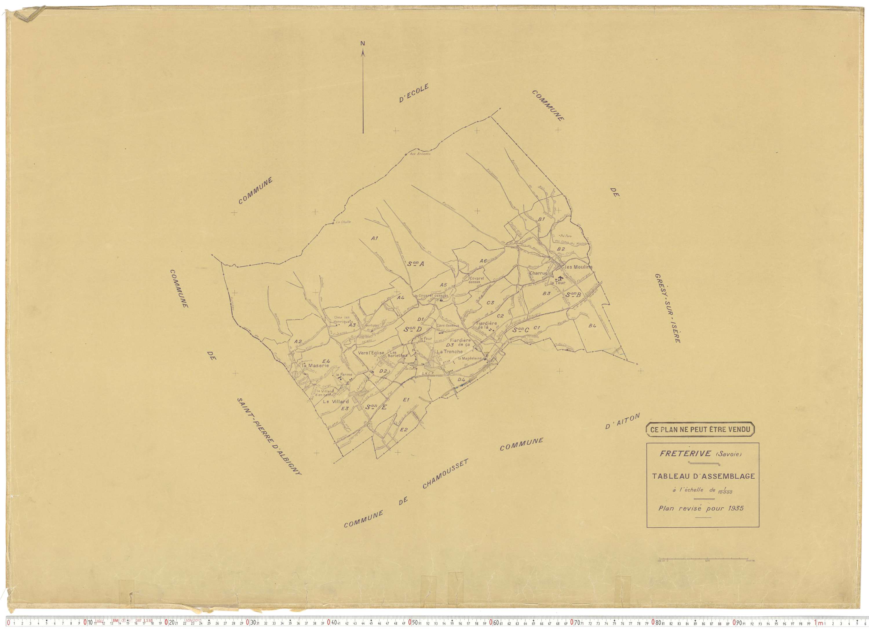 Fréterive - Cadastre rénové (1935).