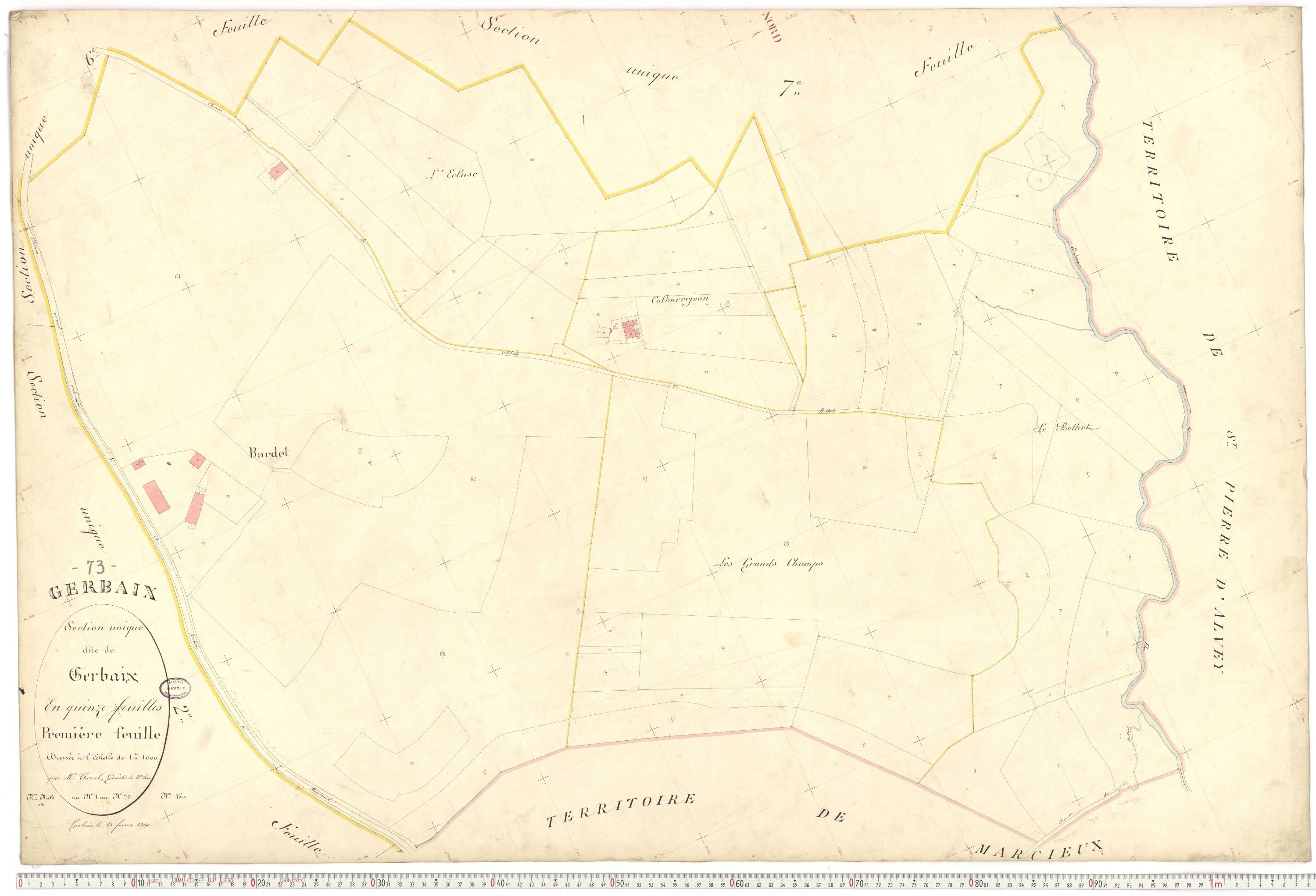 Gerbaix - Cadastre français (1876).