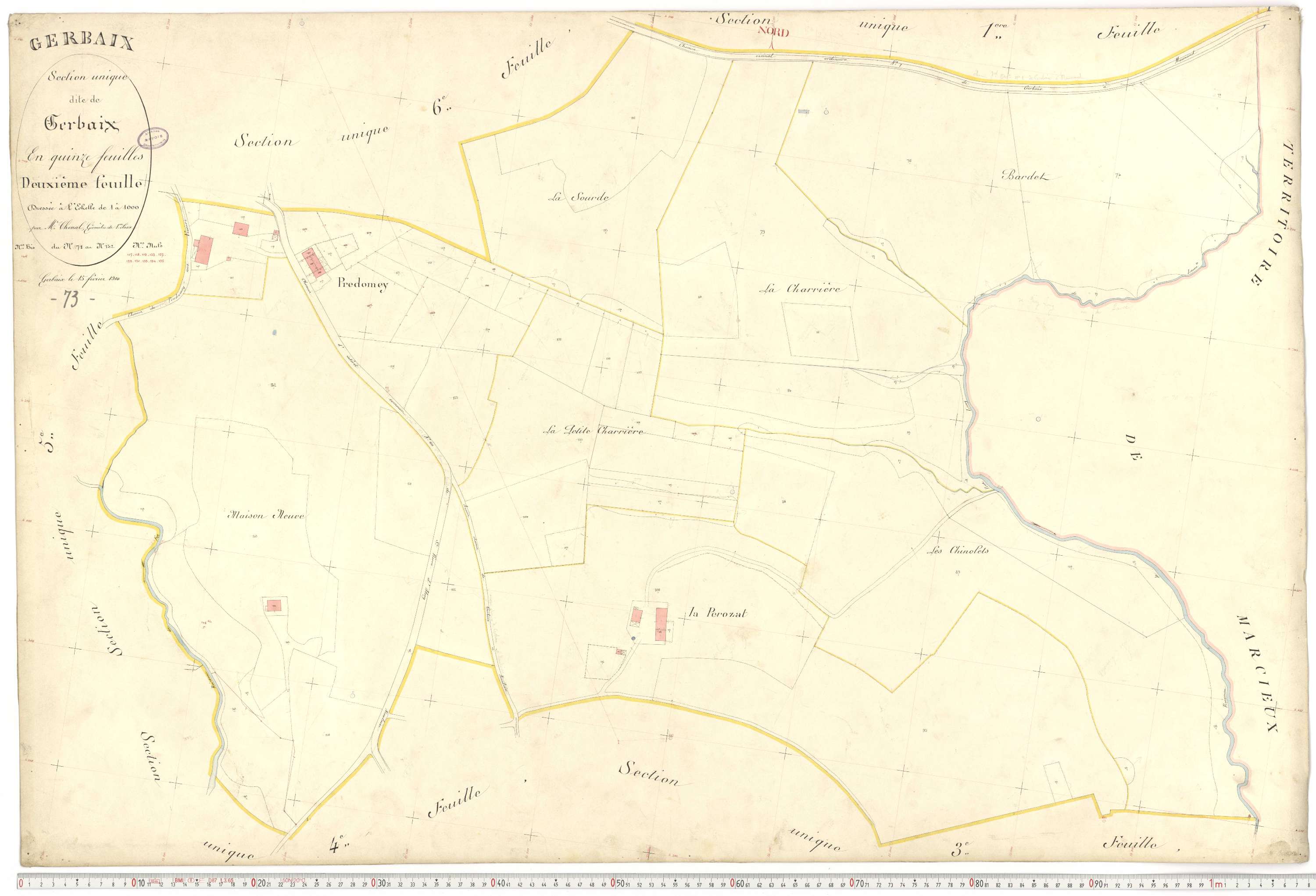 Gerbaix - Cadastre français (1876).