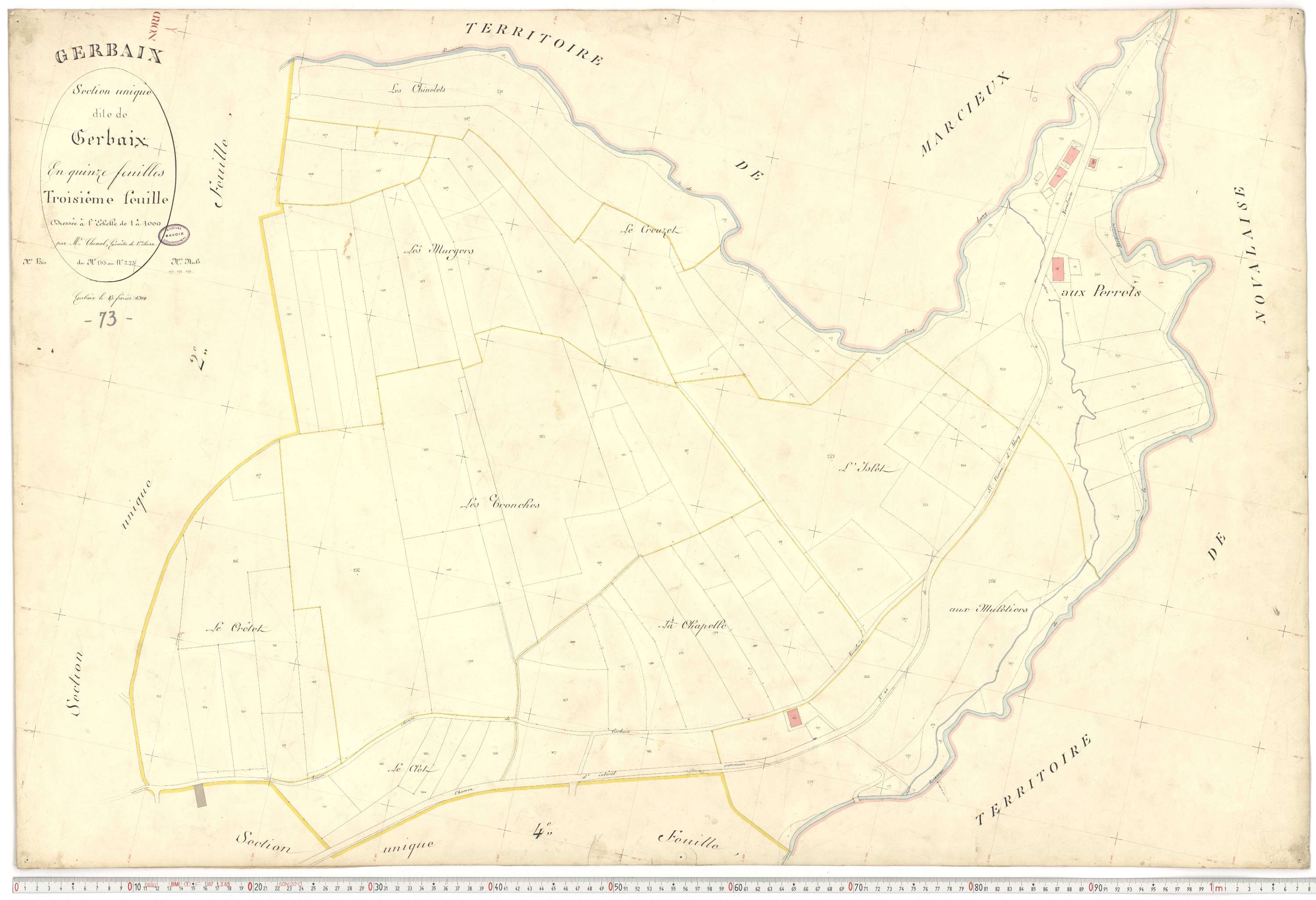 Gerbaix - Cadastre français (1876).