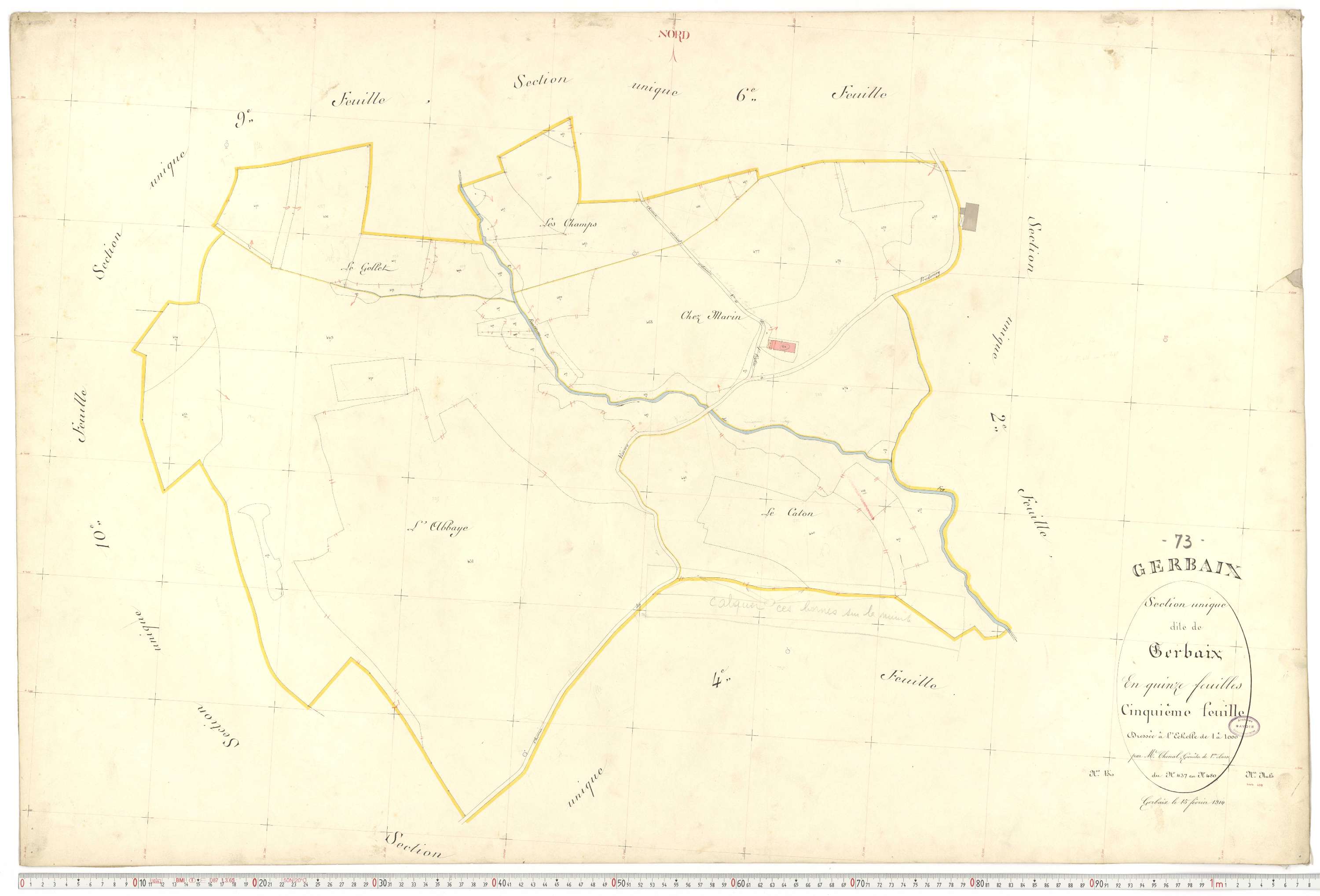 Gerbaix - Cadastre français (1876).