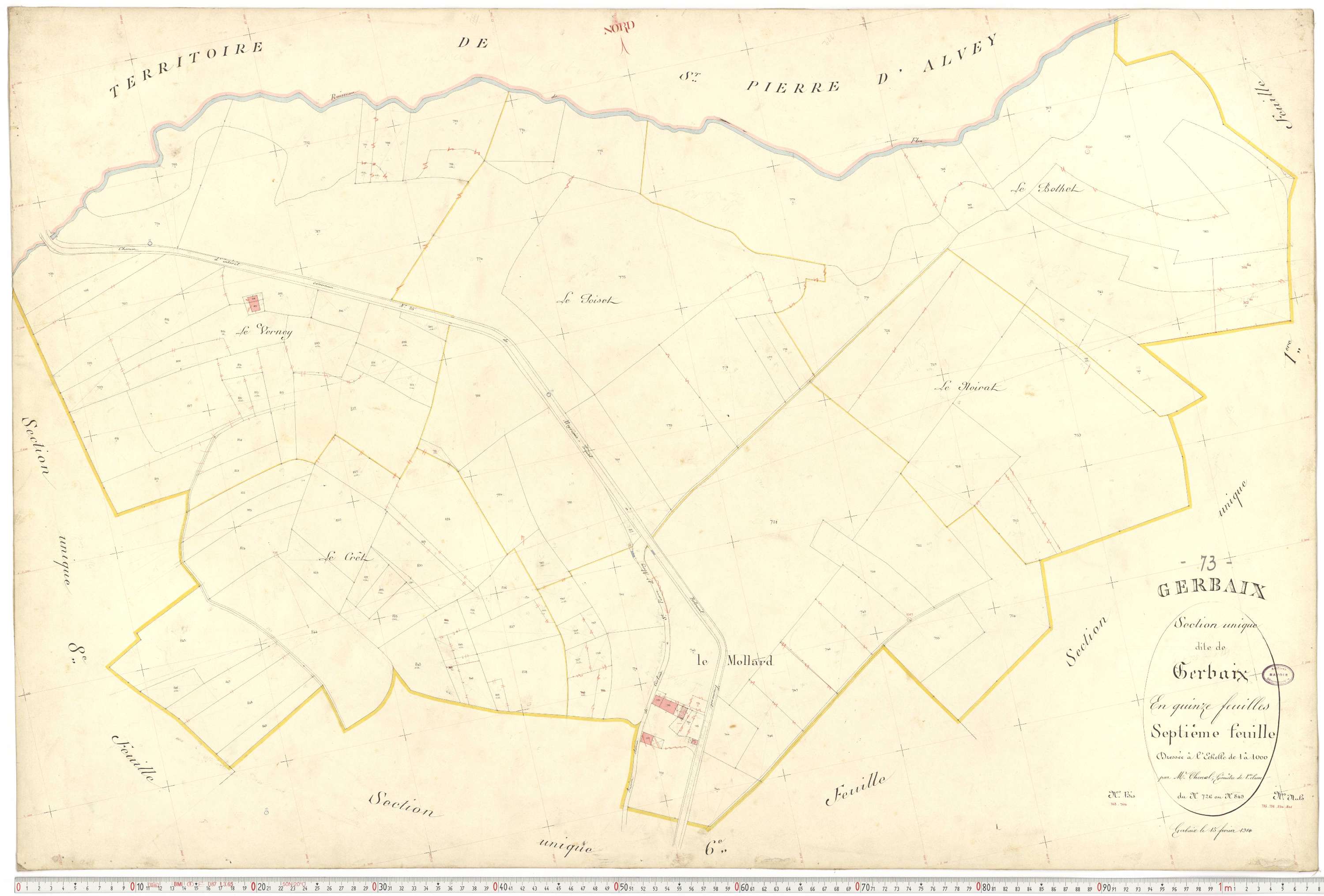 Gerbaix - Cadastre français (1876).