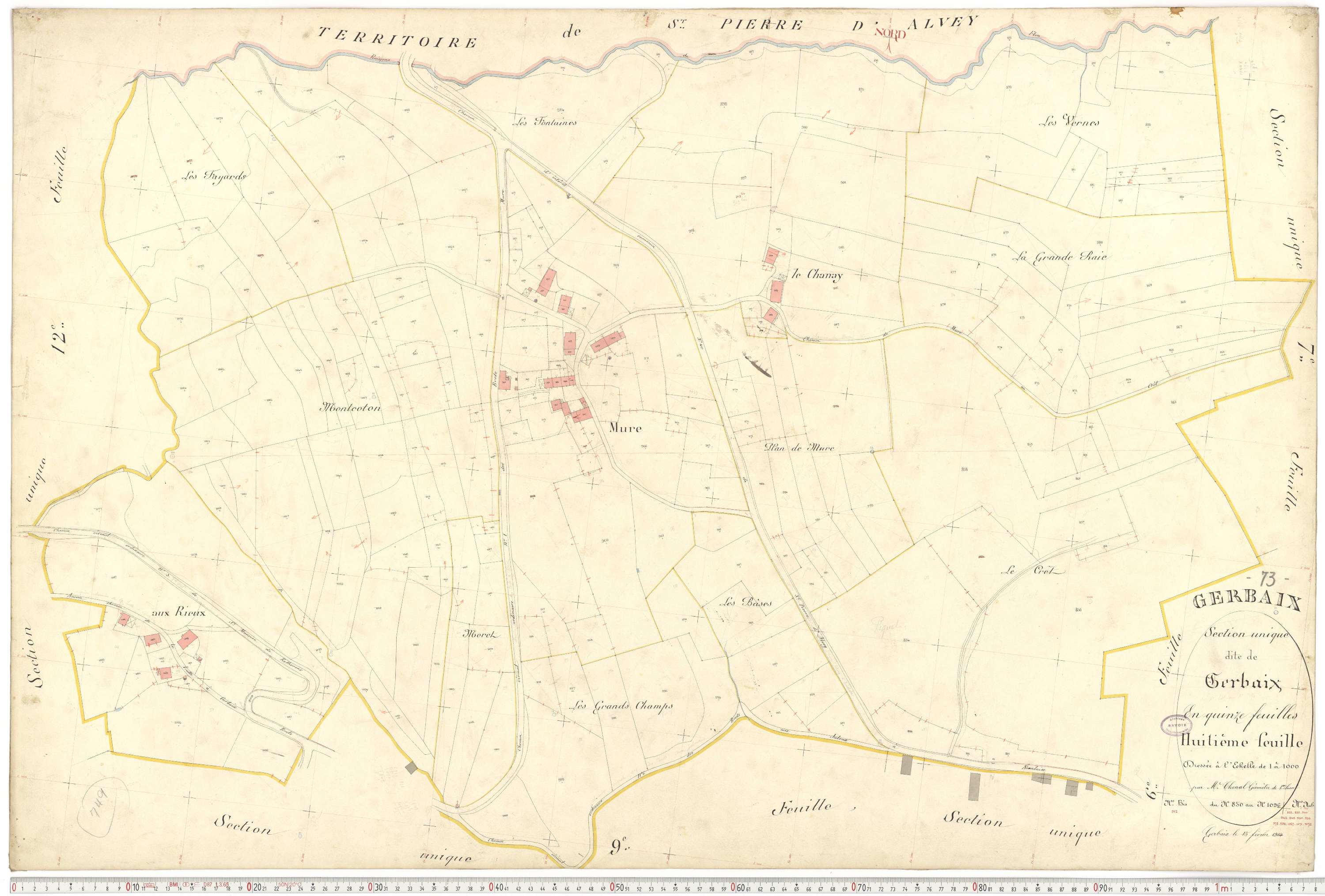 Gerbaix - Cadastre français (1876).