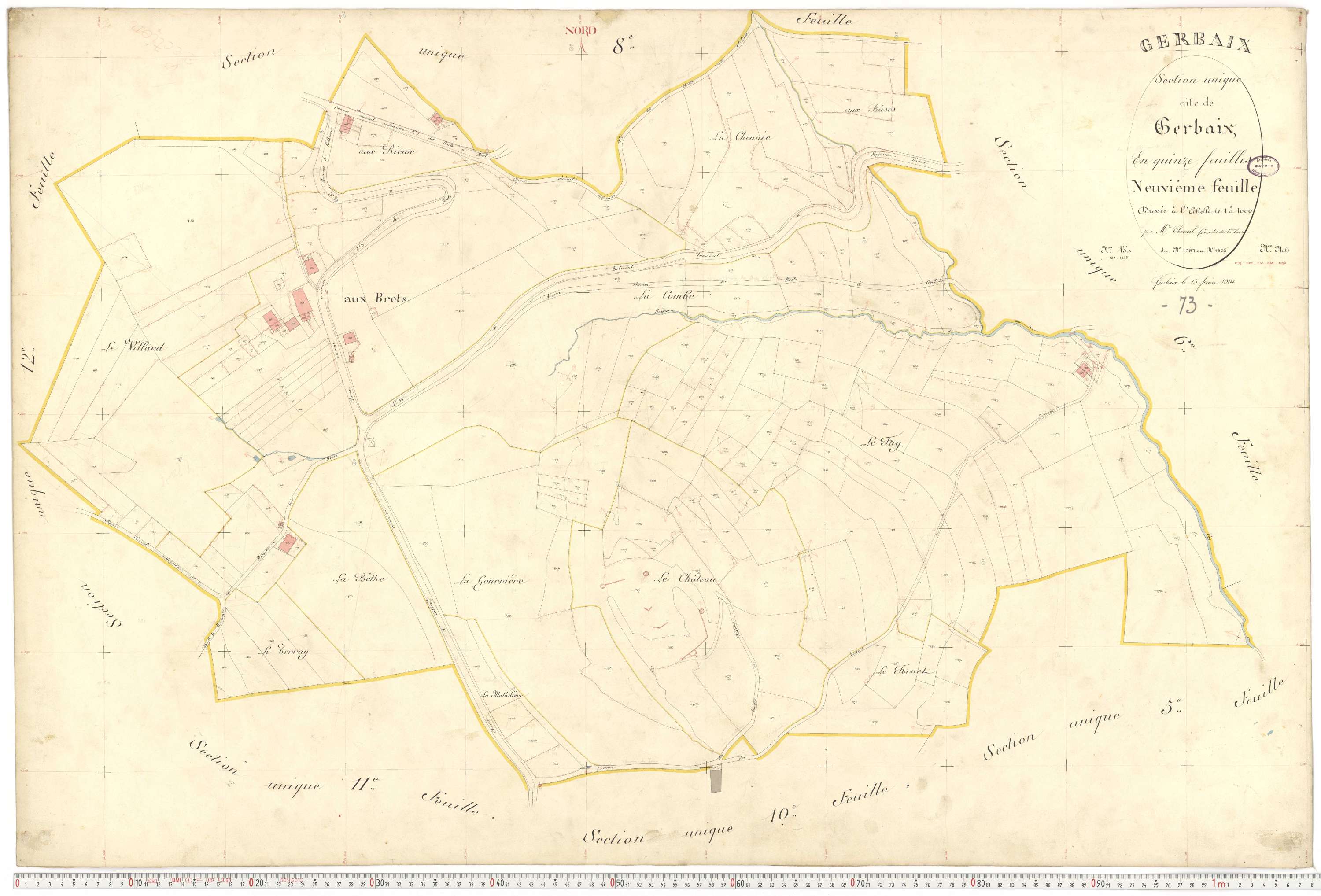 Gerbaix - Cadastre français (1876).