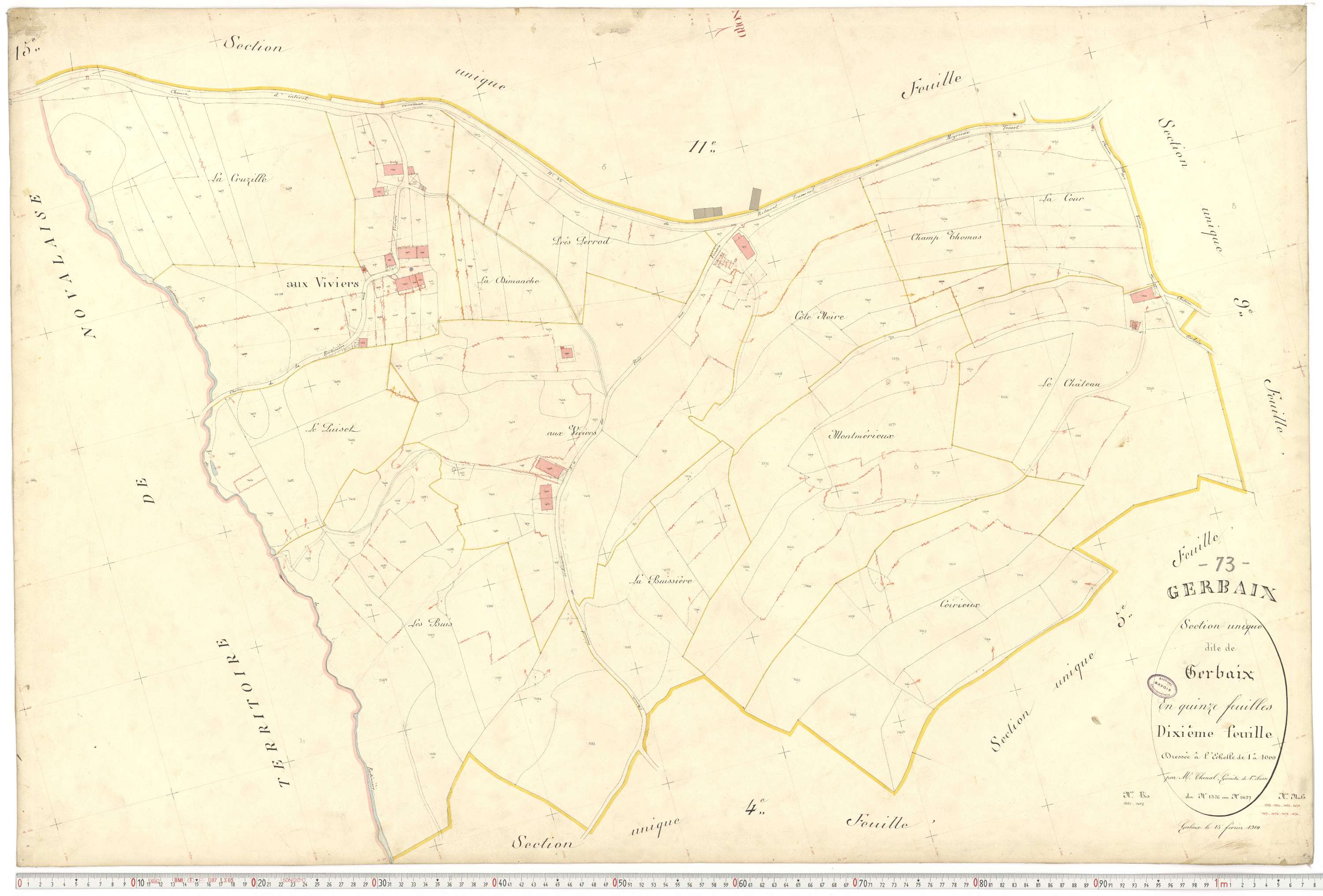Gerbaix - Cadastre français (1876).