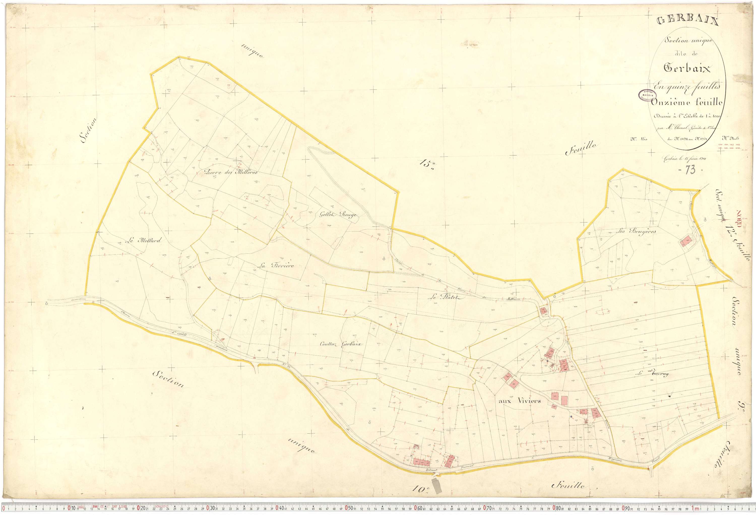 Gerbaix - Cadastre français (1876).