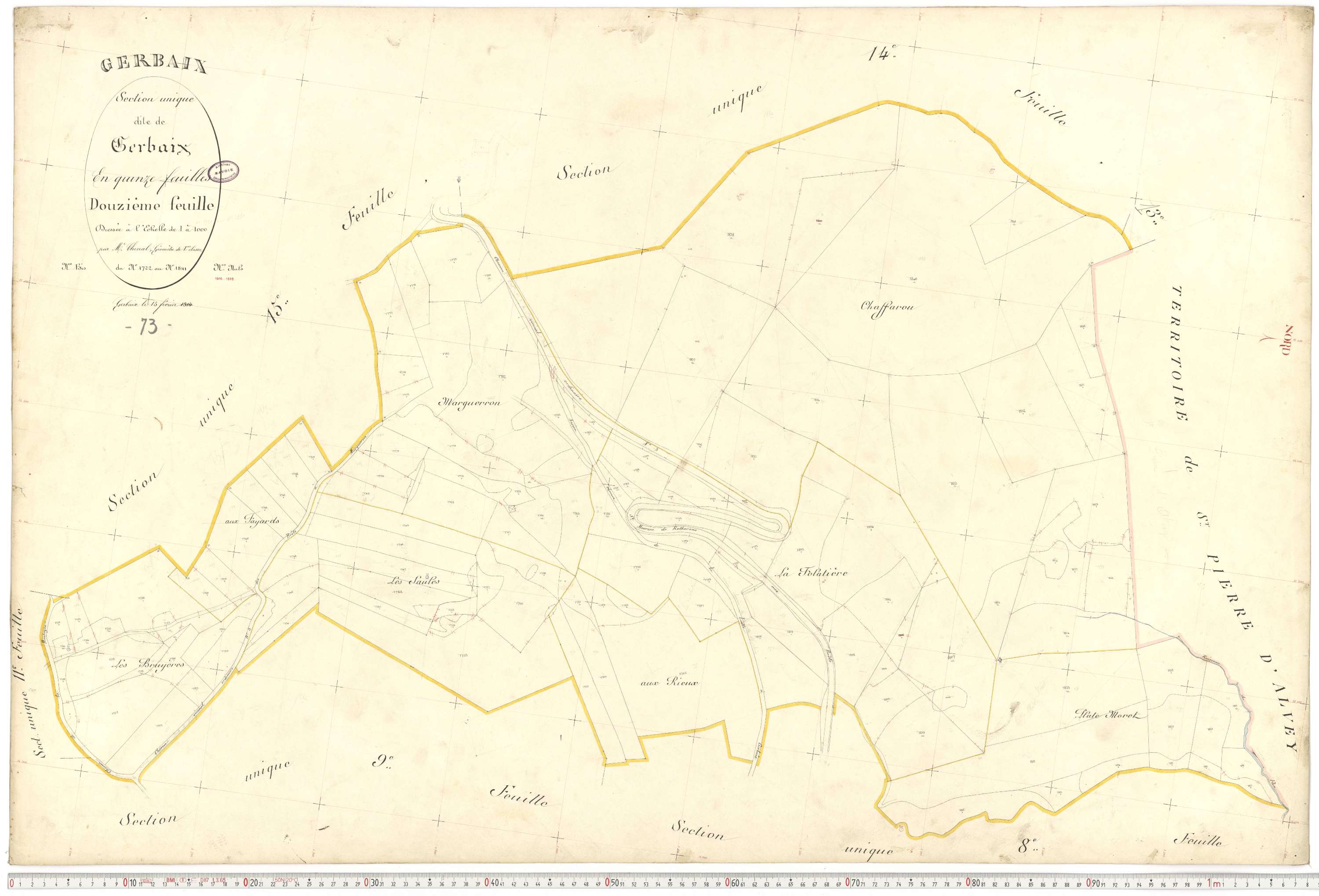 Gerbaix - Cadastre français (1876).