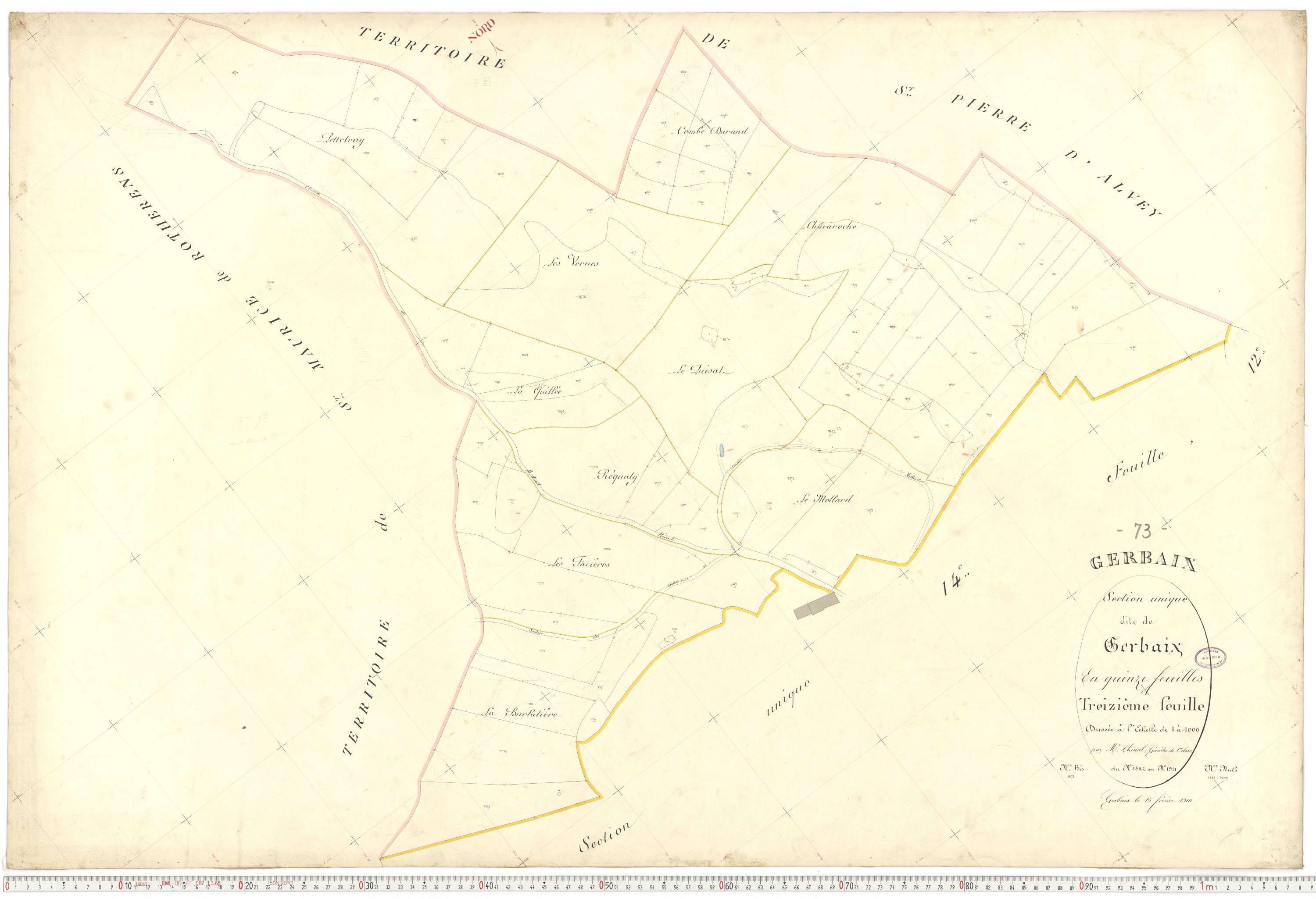 Gerbaix - Cadastre français (1876).