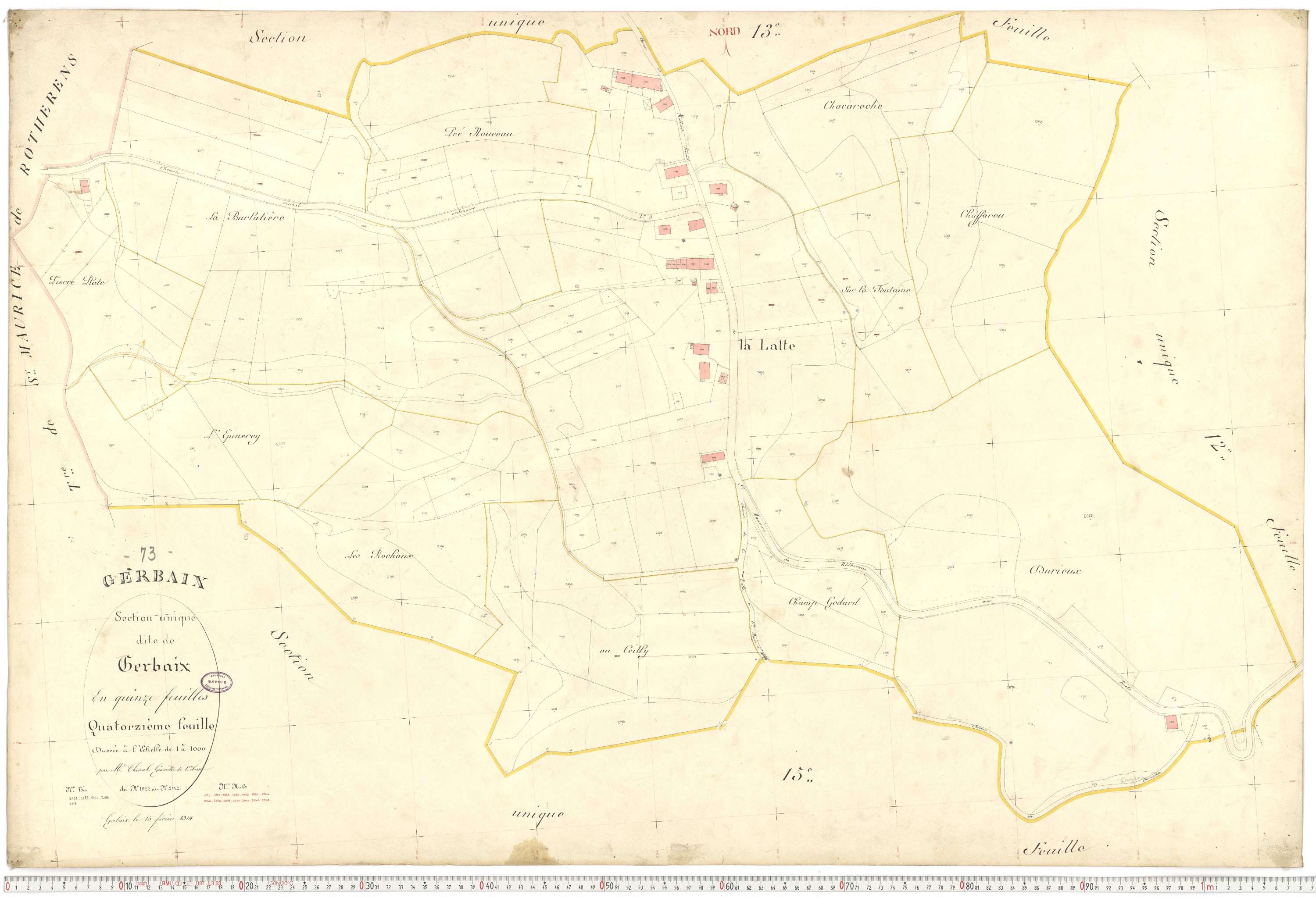 Gerbaix - Cadastre français (1876).