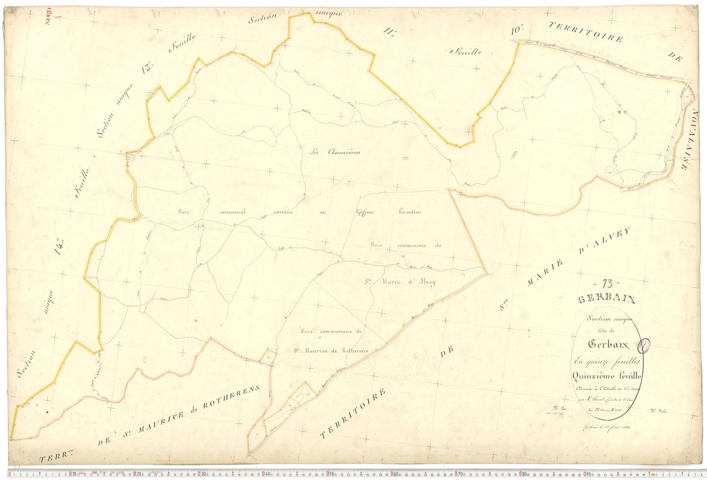 Gerbaix - Cadastre français (1876).