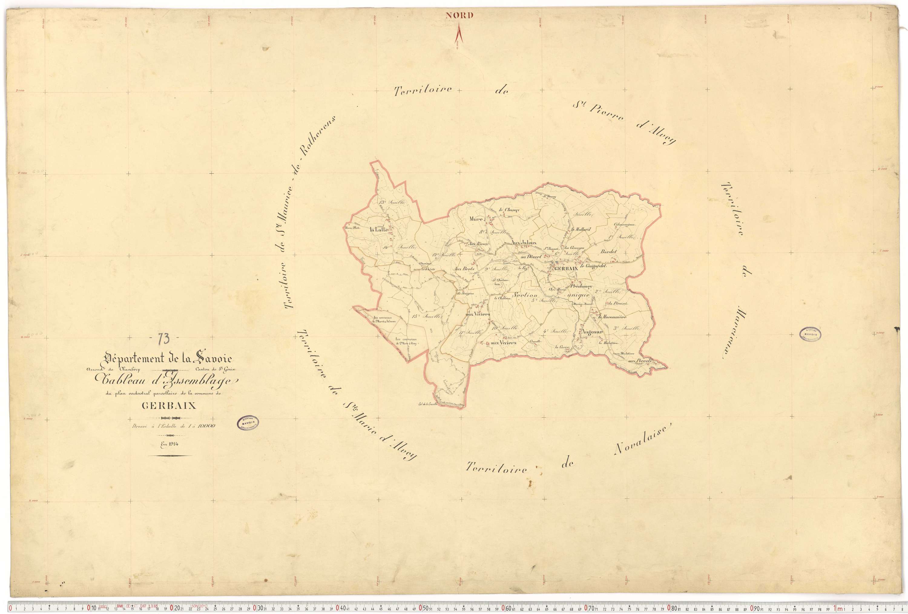 Gerbaix - Cadastre français (1876).