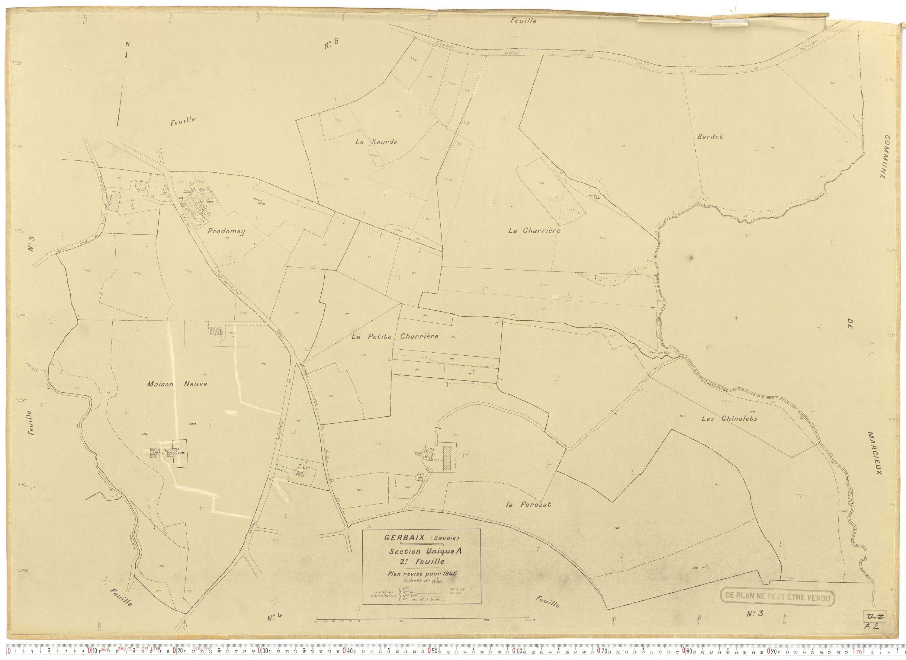 Gerbaix - Cadastre rénové (1945).