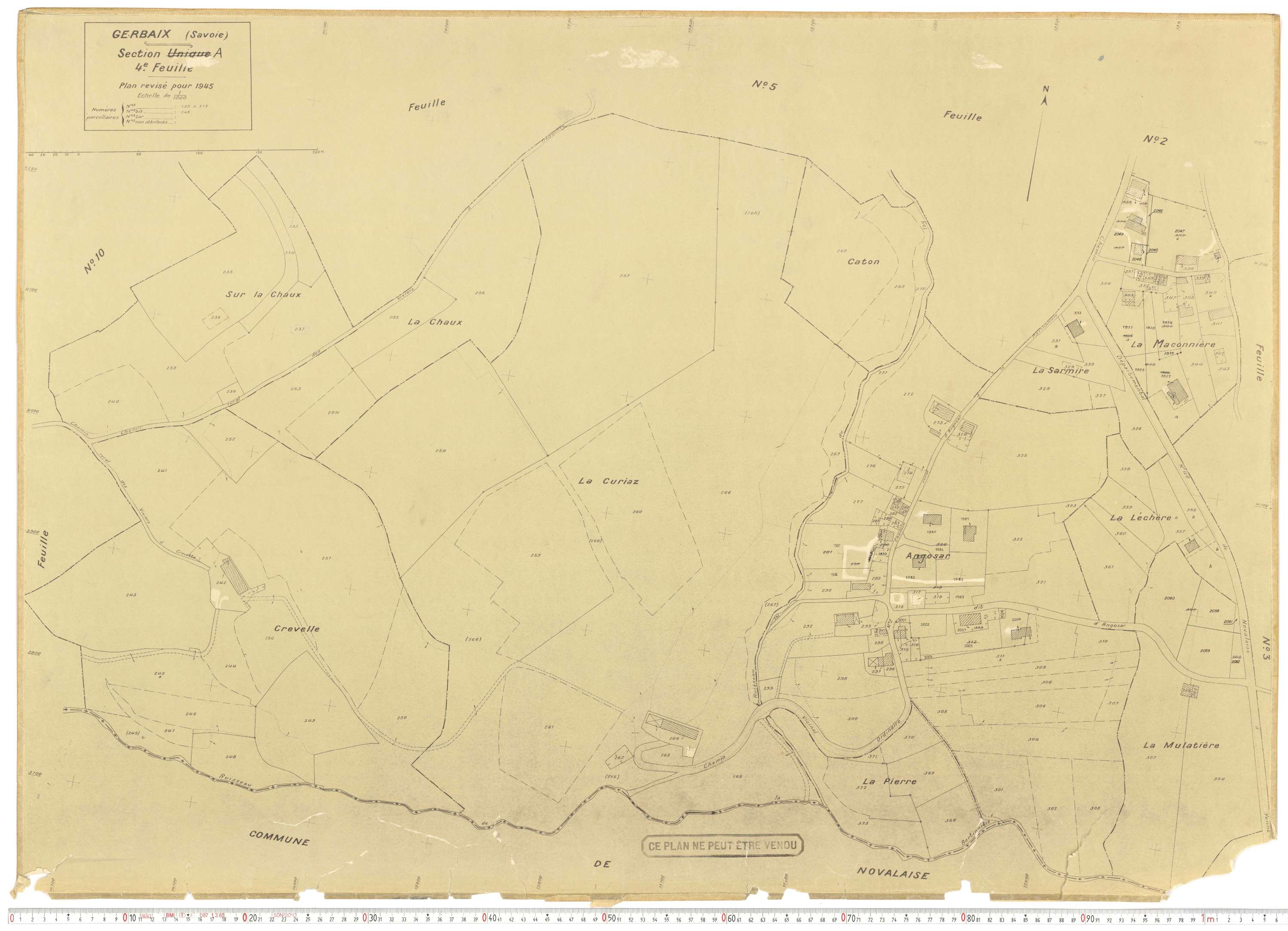 Gerbaix - Cadastre rénové (1945).
