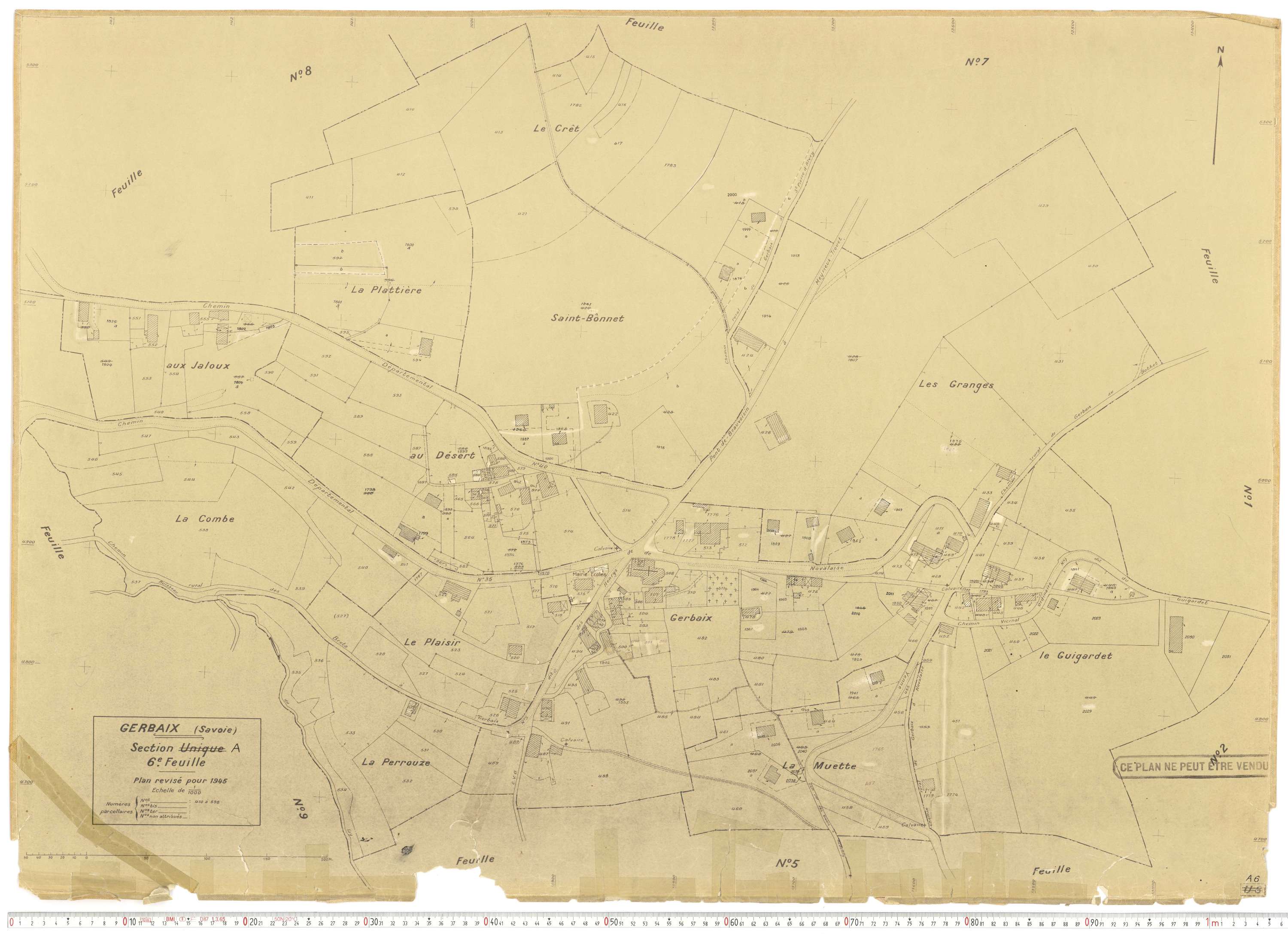 Gerbaix - Cadastre rénové (1945).