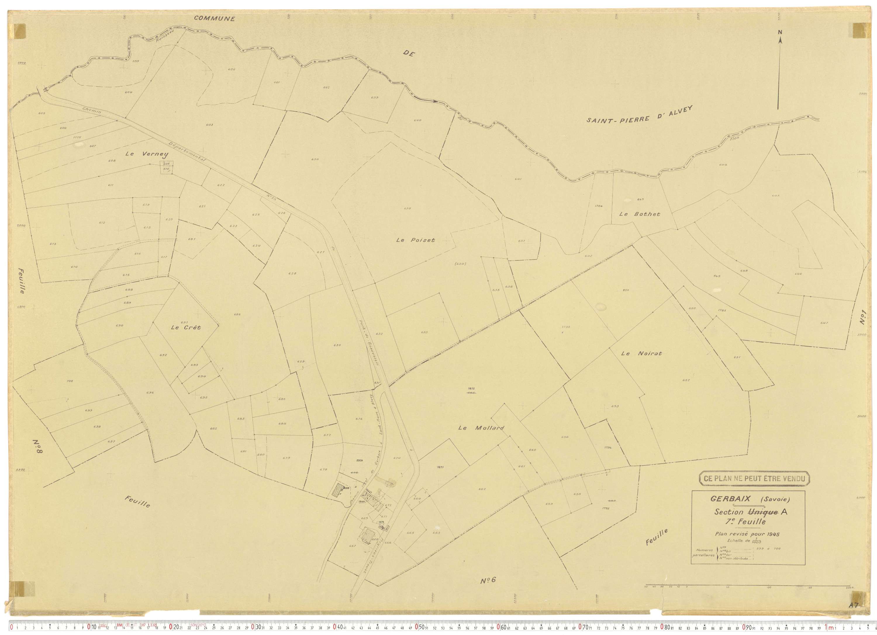 Gerbaix - Cadastre rénové (1945).