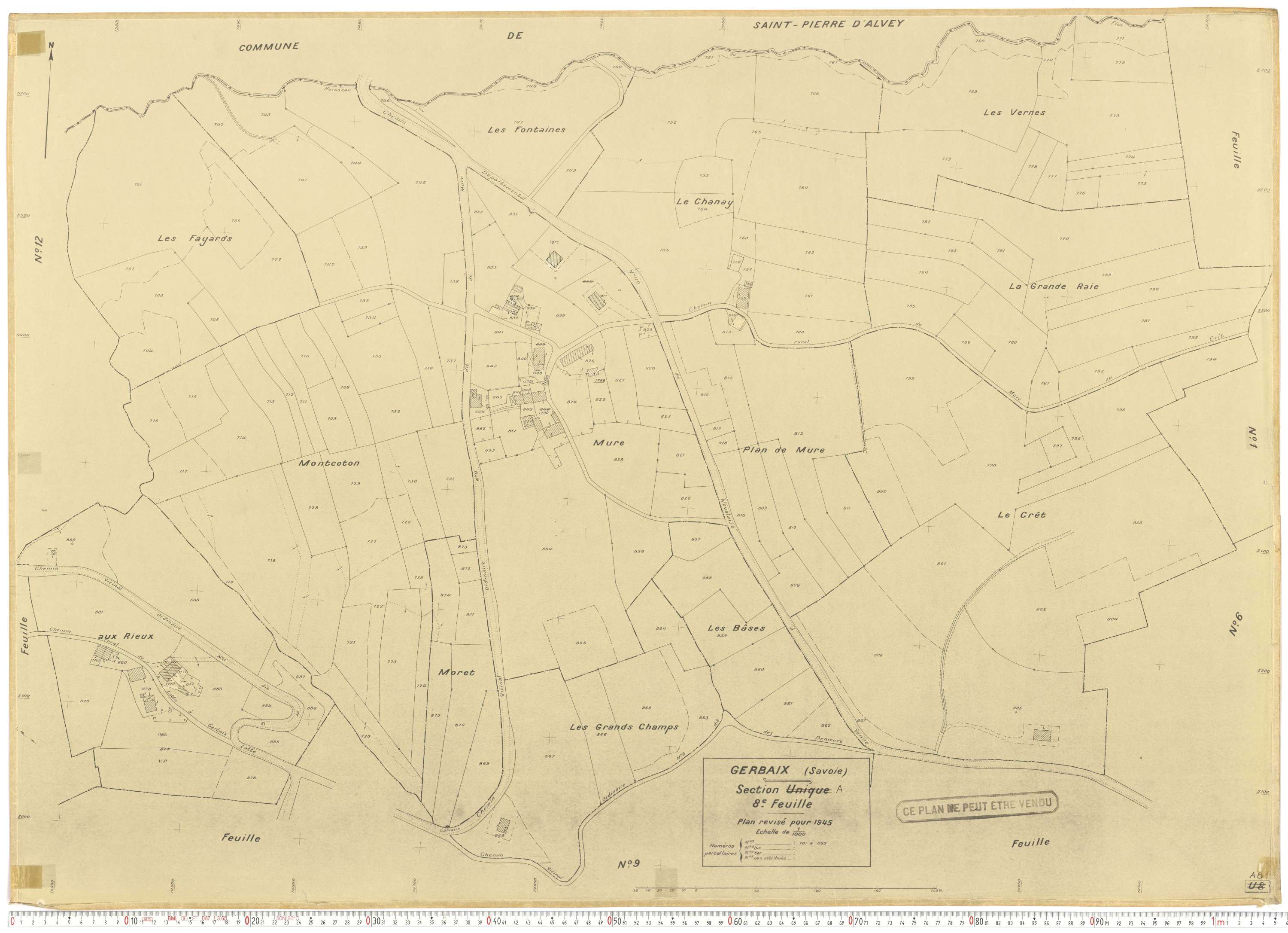 Gerbaix - Cadastre rénové (1945).