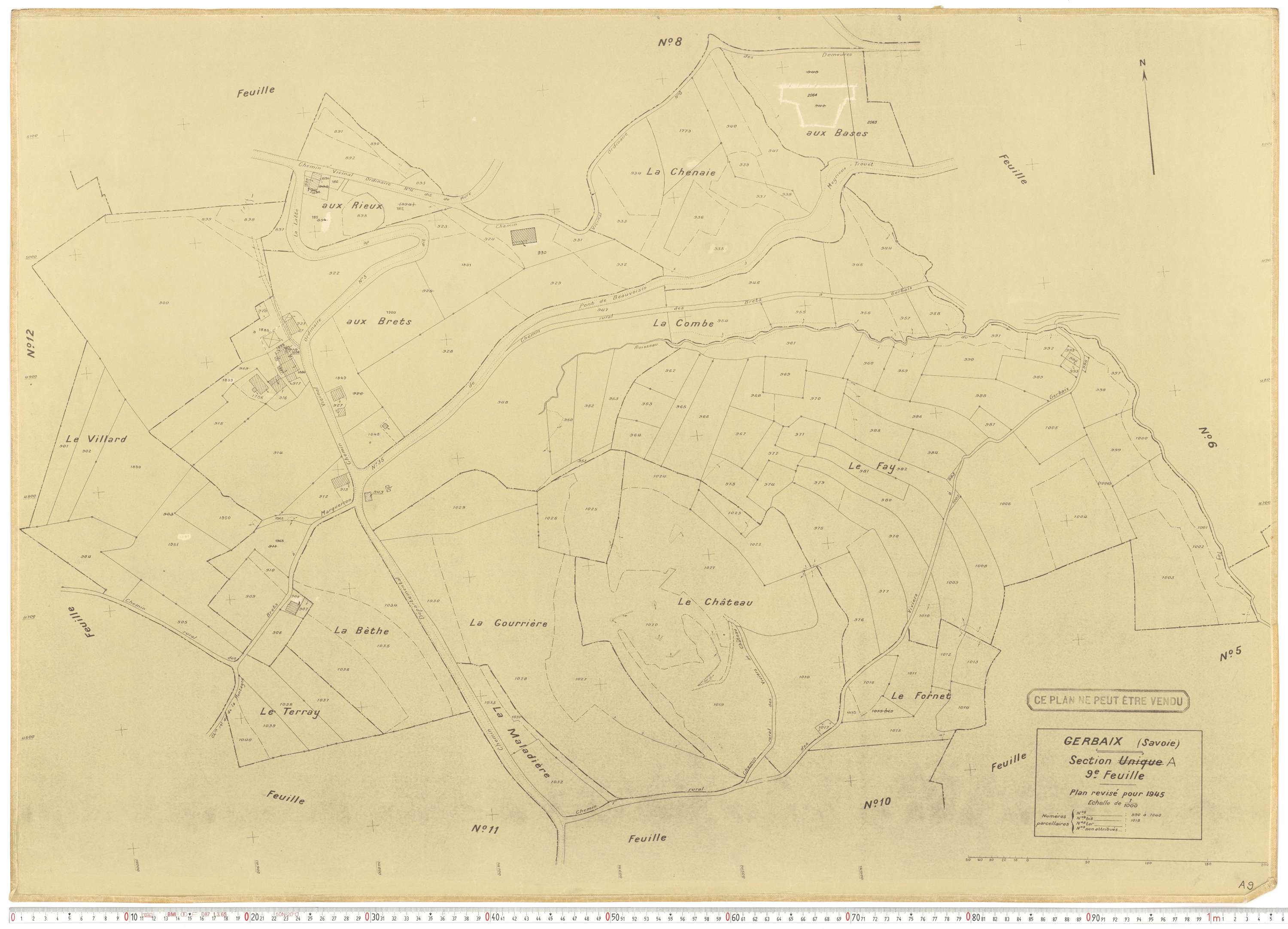 Gerbaix - Cadastre rénové (1945).