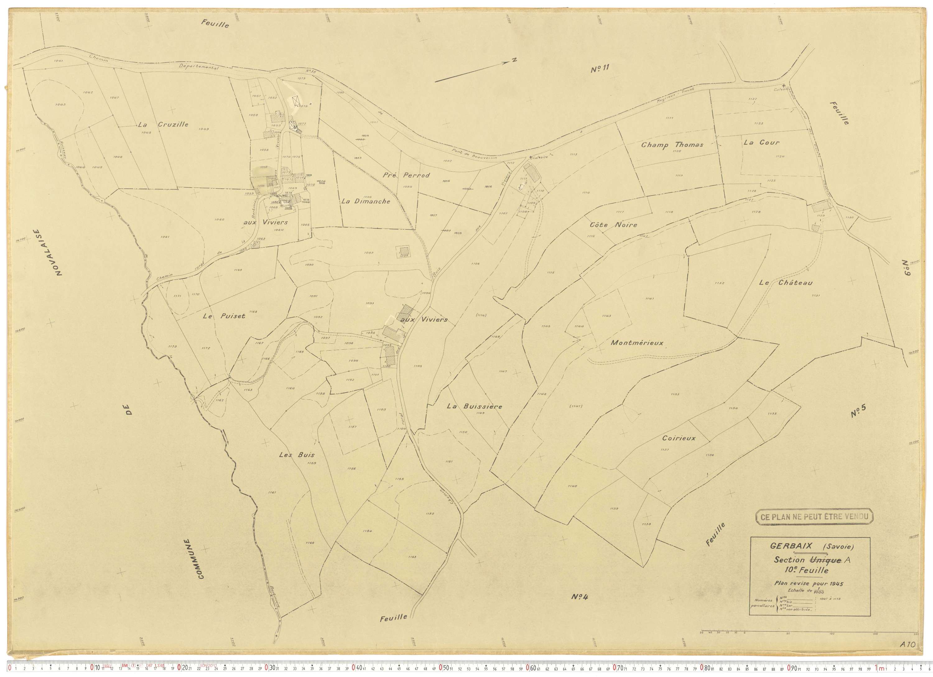 Gerbaix - Cadastre rénové (1945).