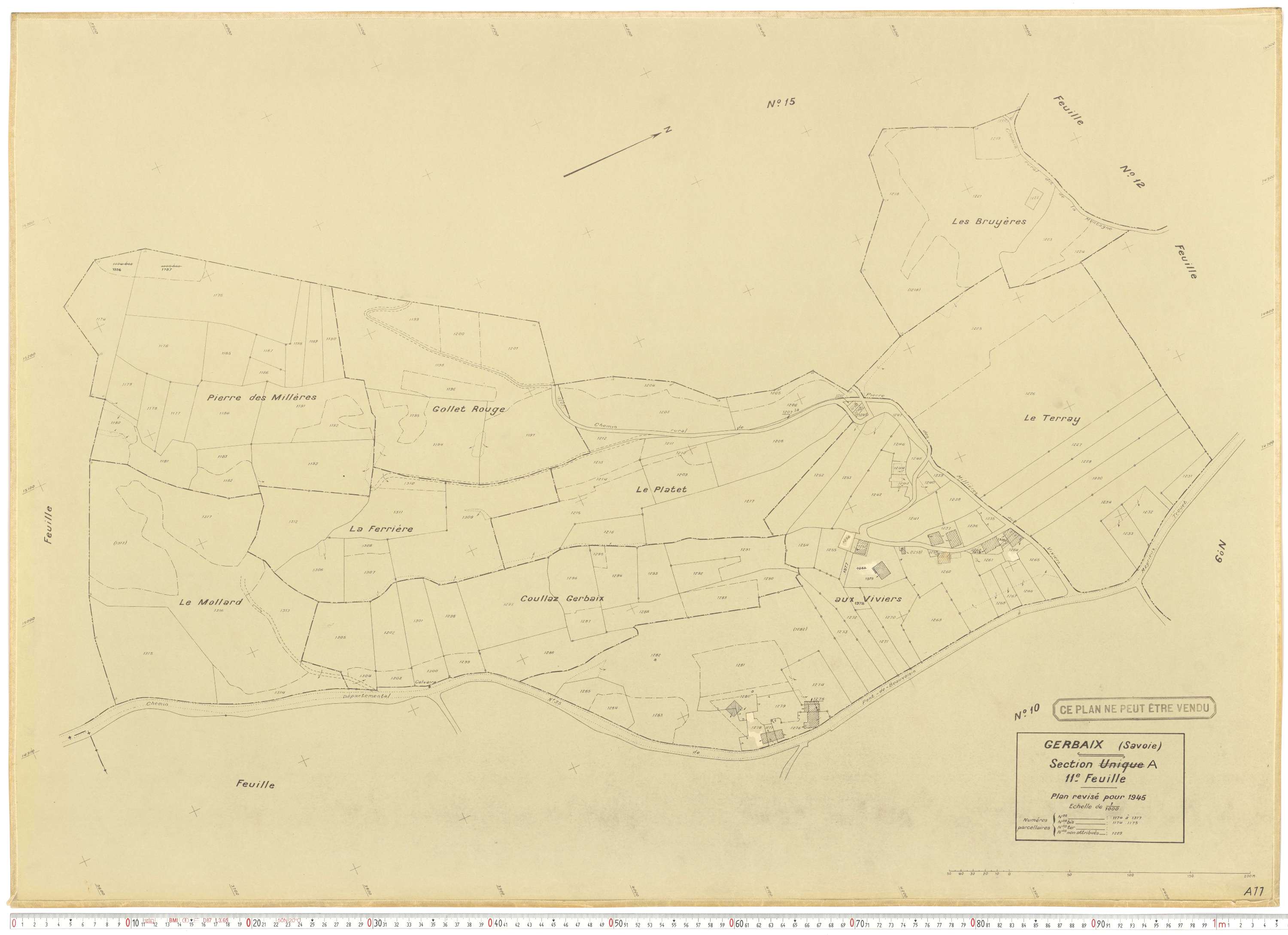 Gerbaix - Cadastre rénové (1945).