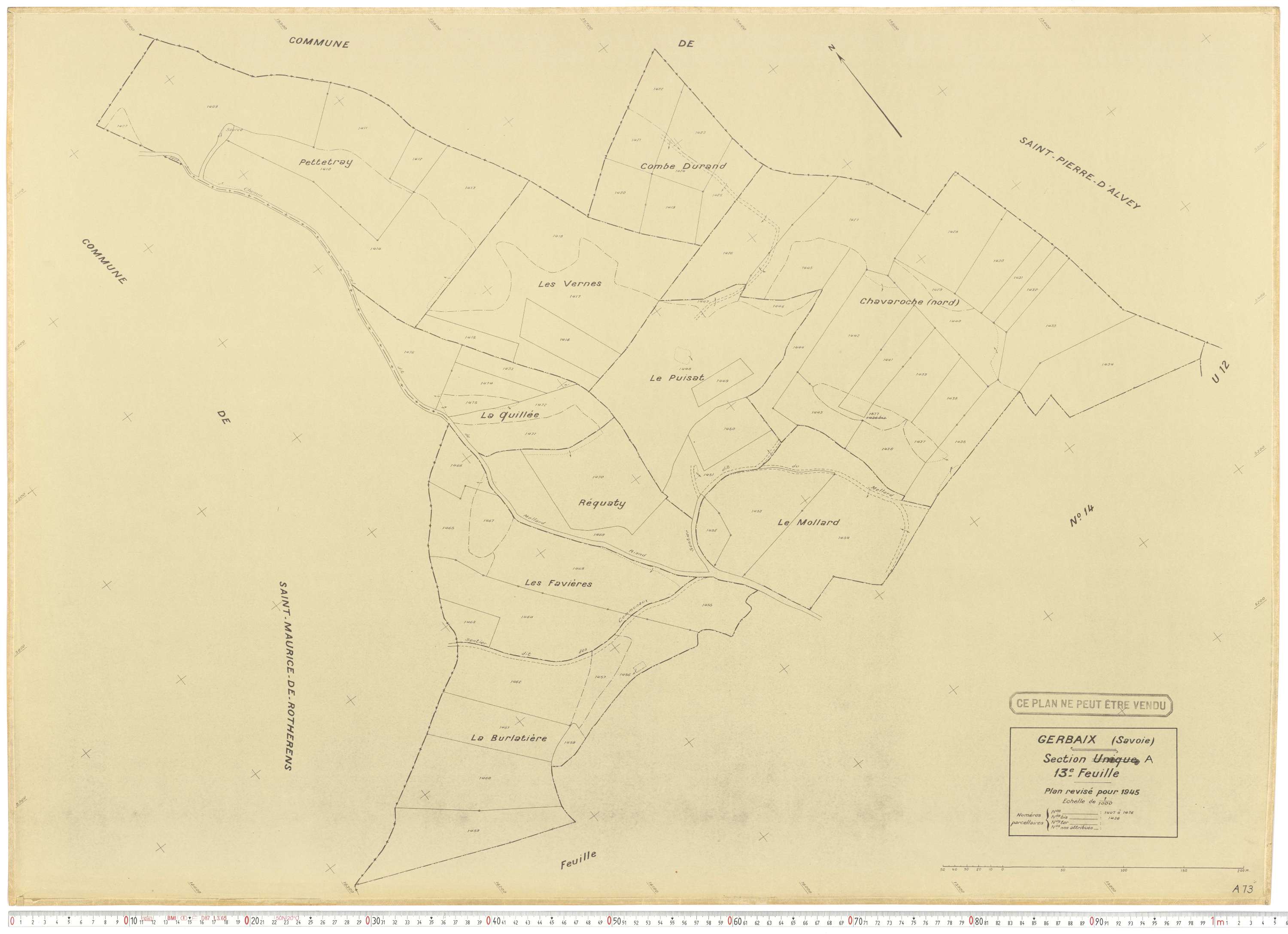 Gerbaix - Cadastre rénové (1945).