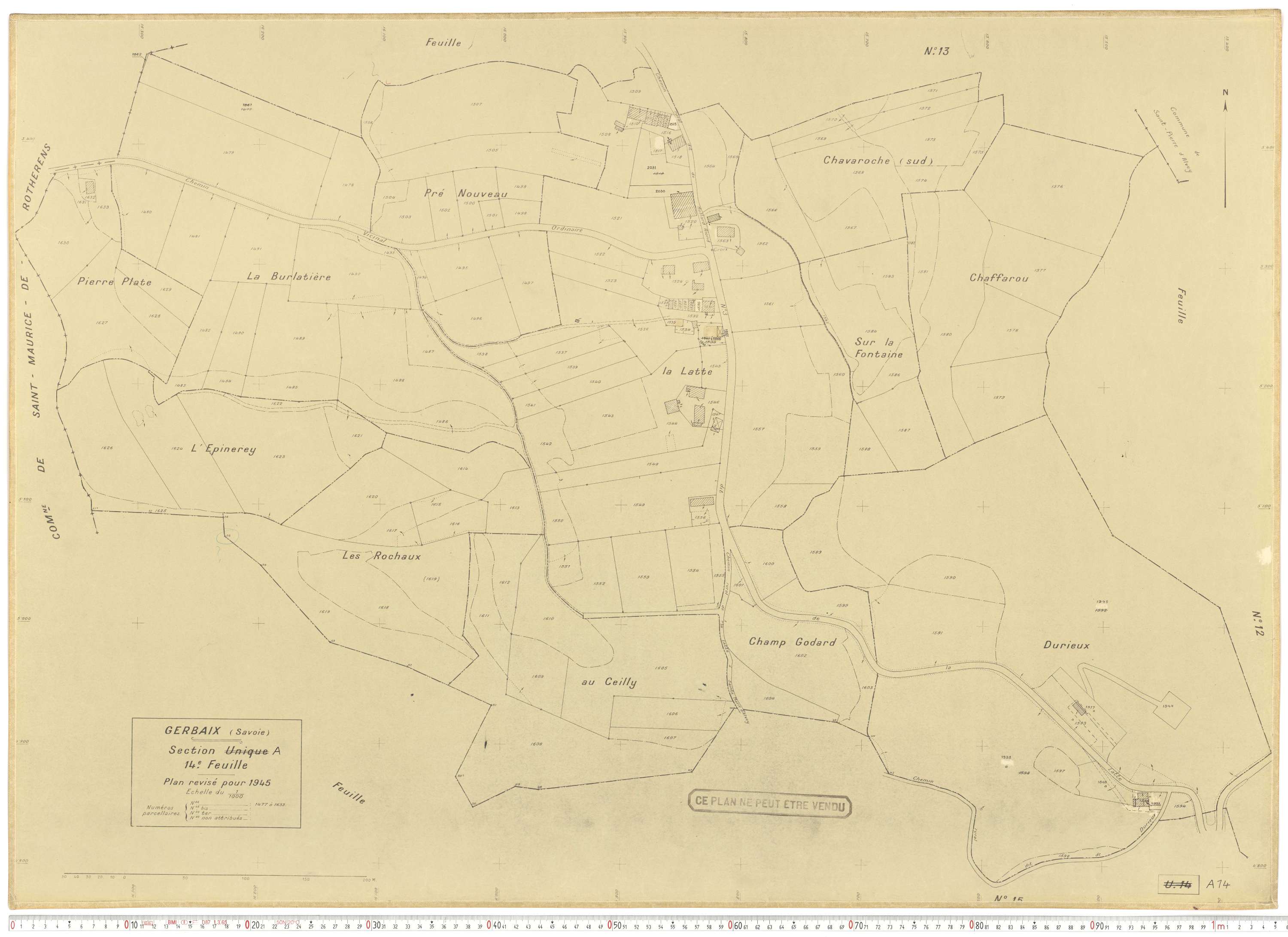 Gerbaix - Cadastre rénové (1945).