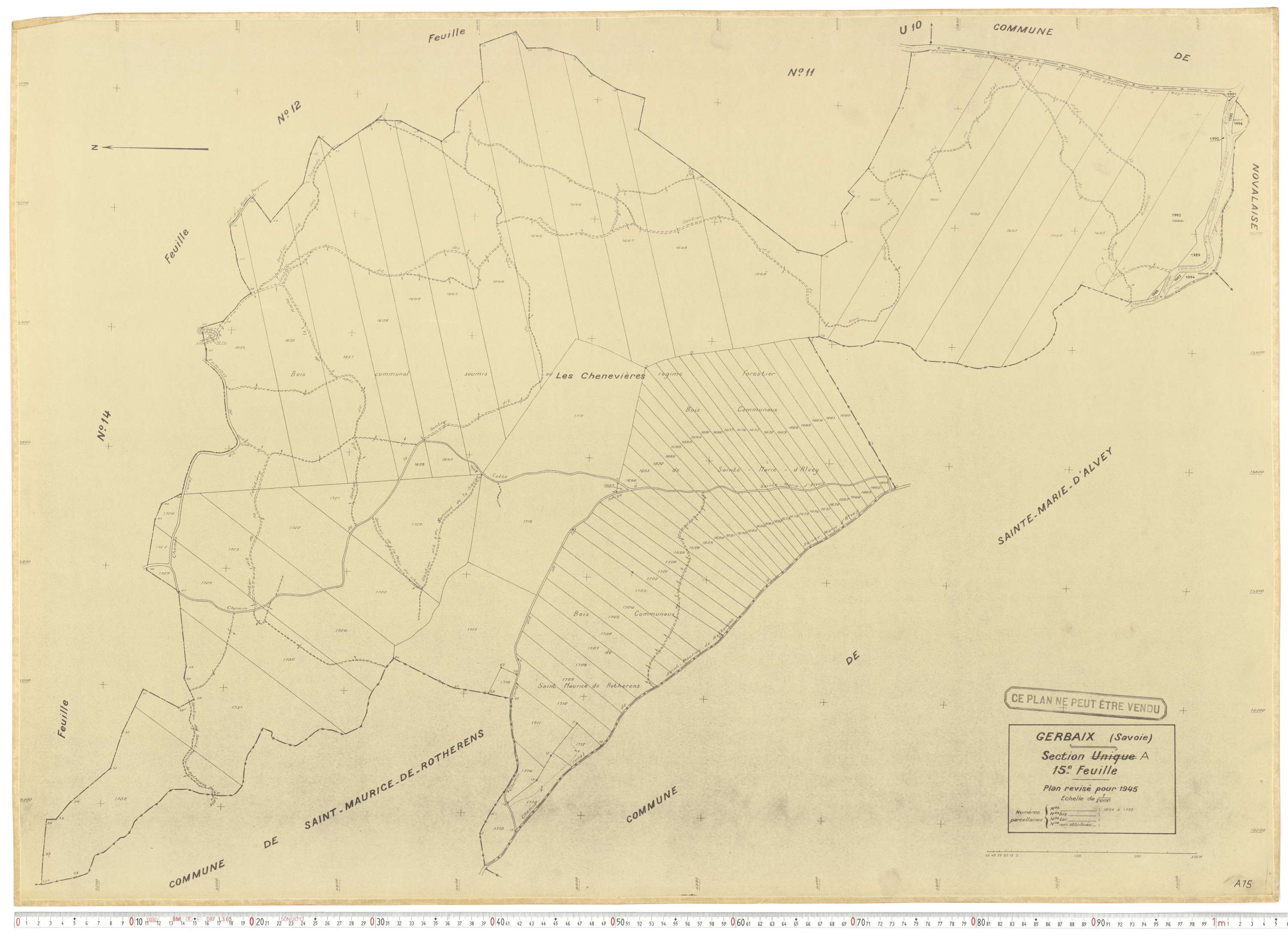Gerbaix - Cadastre rénové (1945).