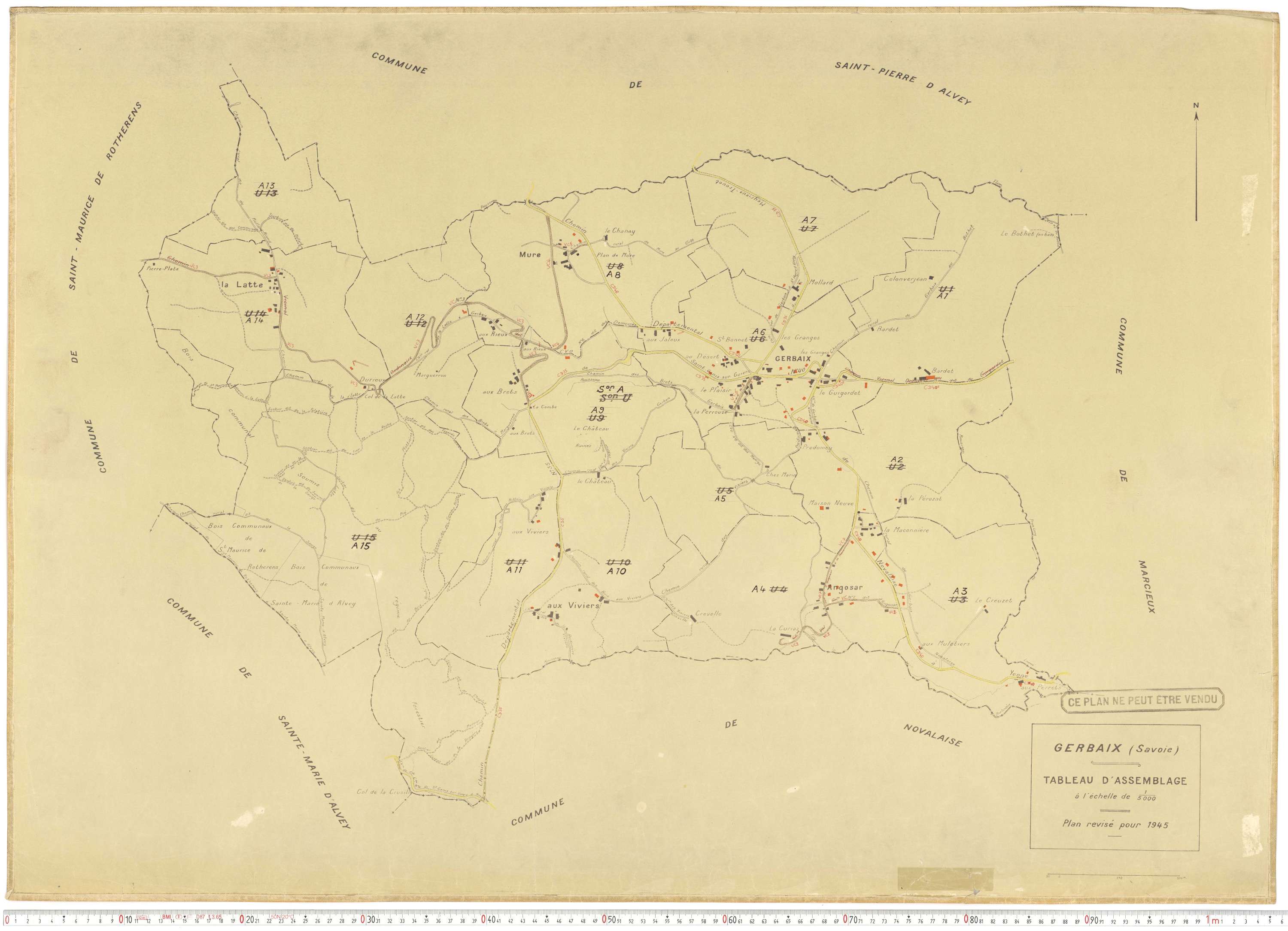 Gerbaix - Cadastre rénové (1945).