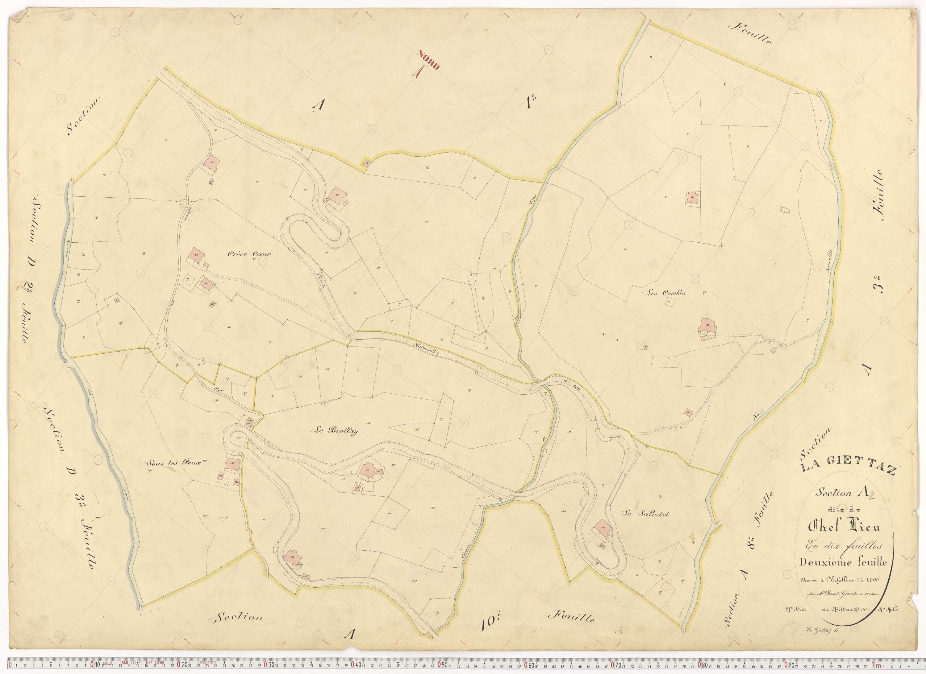 La Giettaz - Plans cadastraux du premier cadastre français.