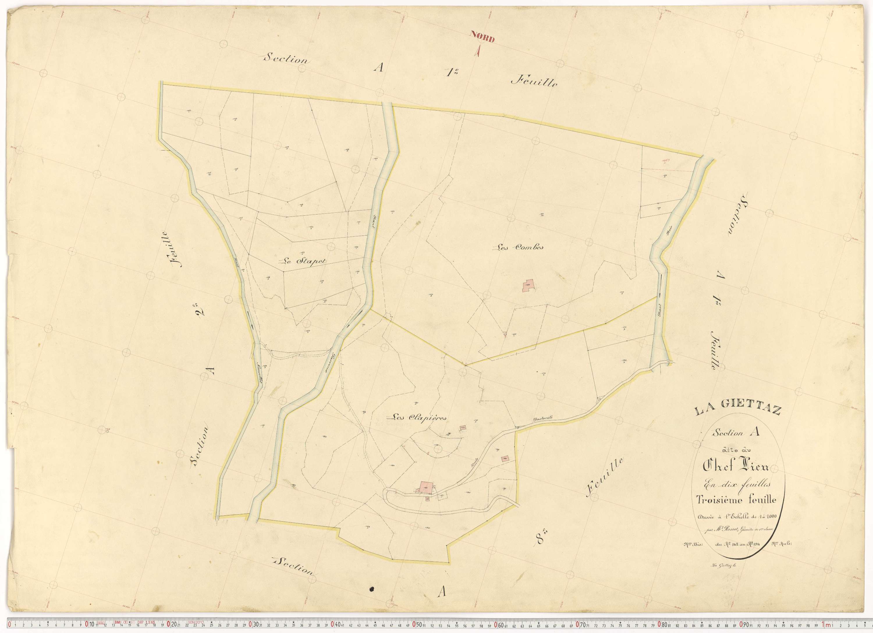 La Giettaz - Plans cadastraux du premier cadastre français.