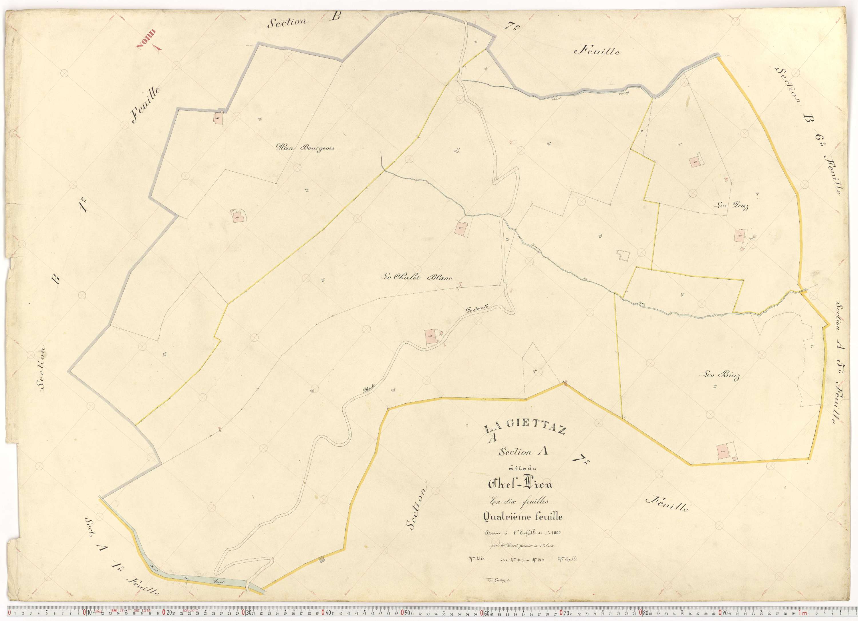La Giettaz - Plans cadastraux du premier cadastre français.