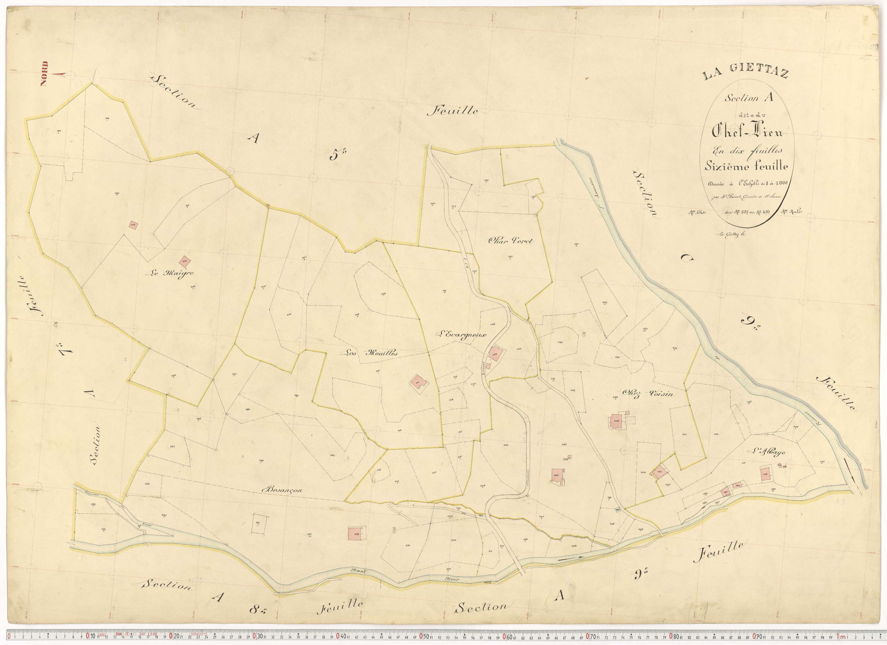 La Giettaz - Plans cadastraux du premier cadastre français.