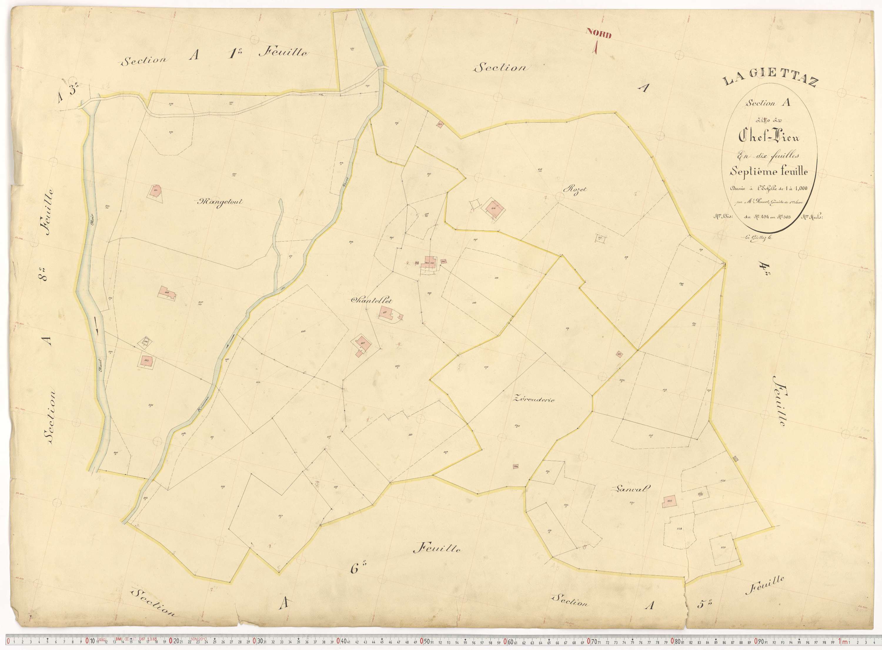 La Giettaz - Plans cadastraux du premier cadastre français.