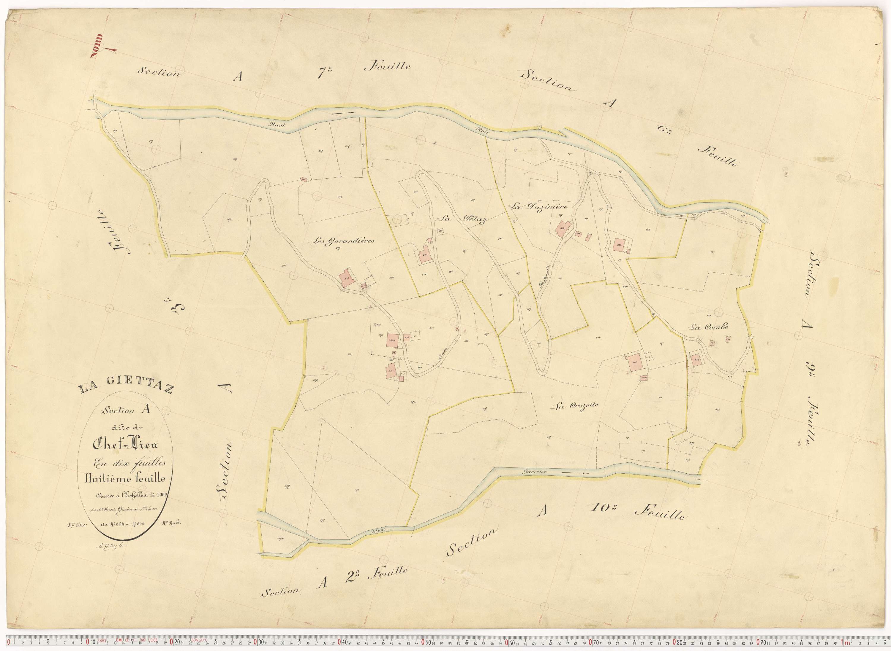 La Giettaz - Plans cadastraux du premier cadastre français.