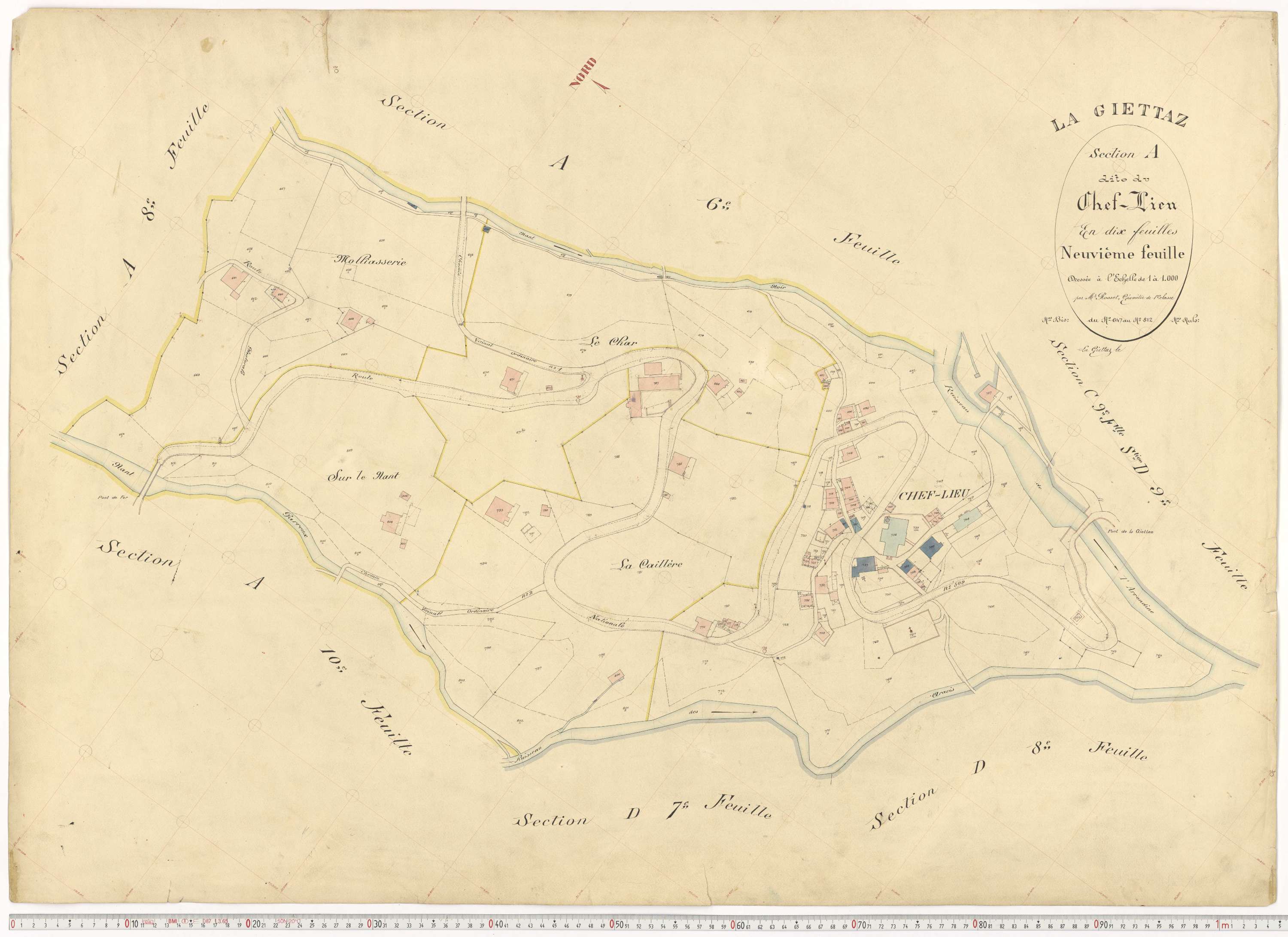 La Giettaz - Plans cadastraux du premier cadastre français.