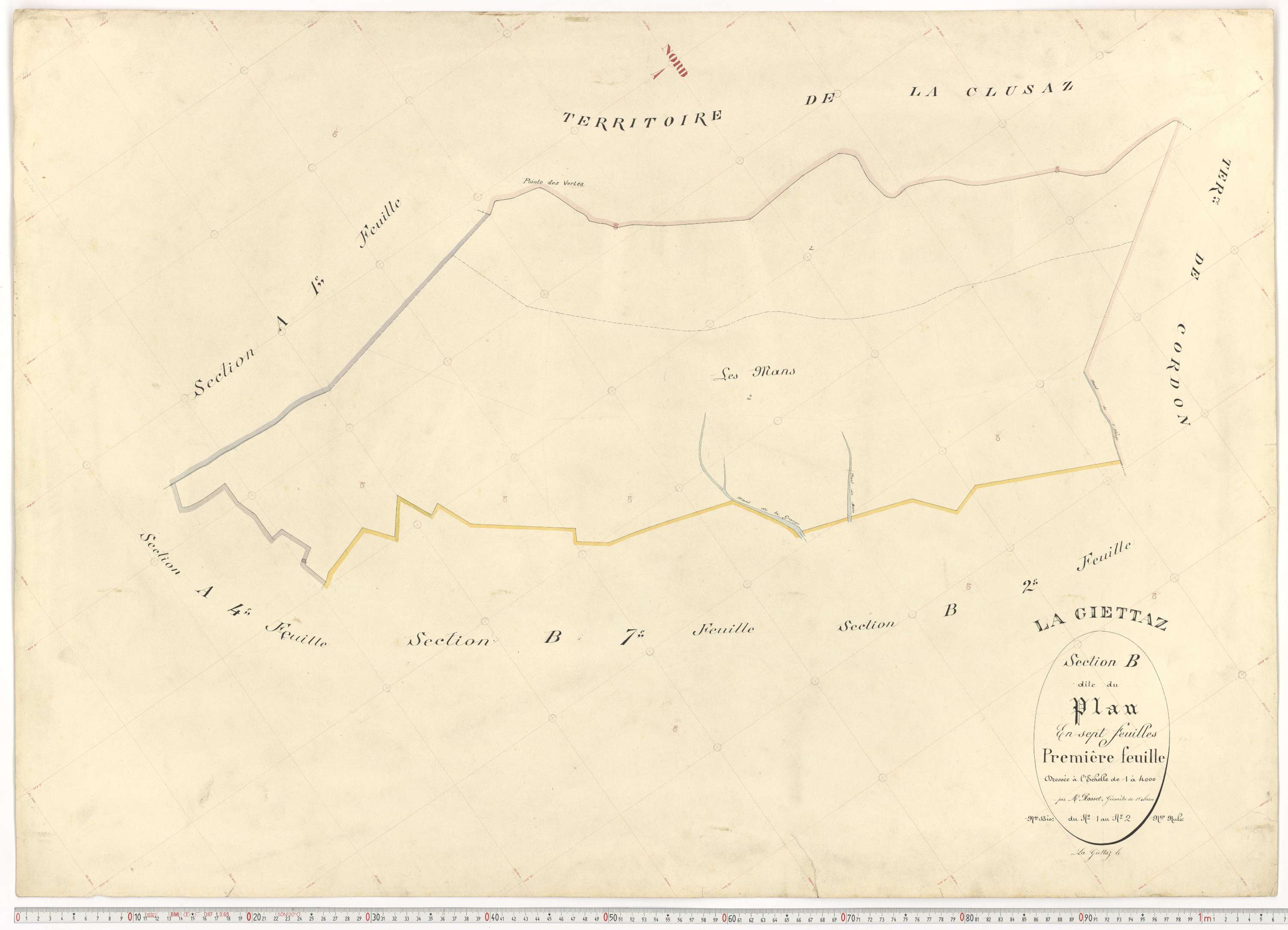 La Giettaz - Plans cadastraux du premier cadastre français.