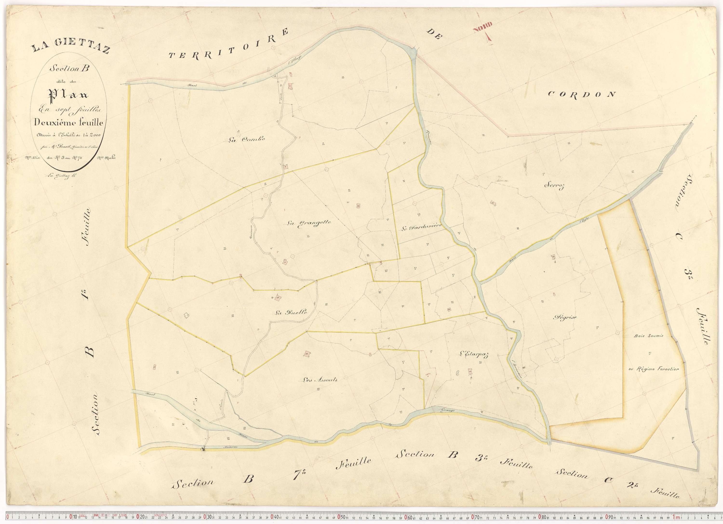 La Giettaz - Plans cadastraux du premier cadastre français.