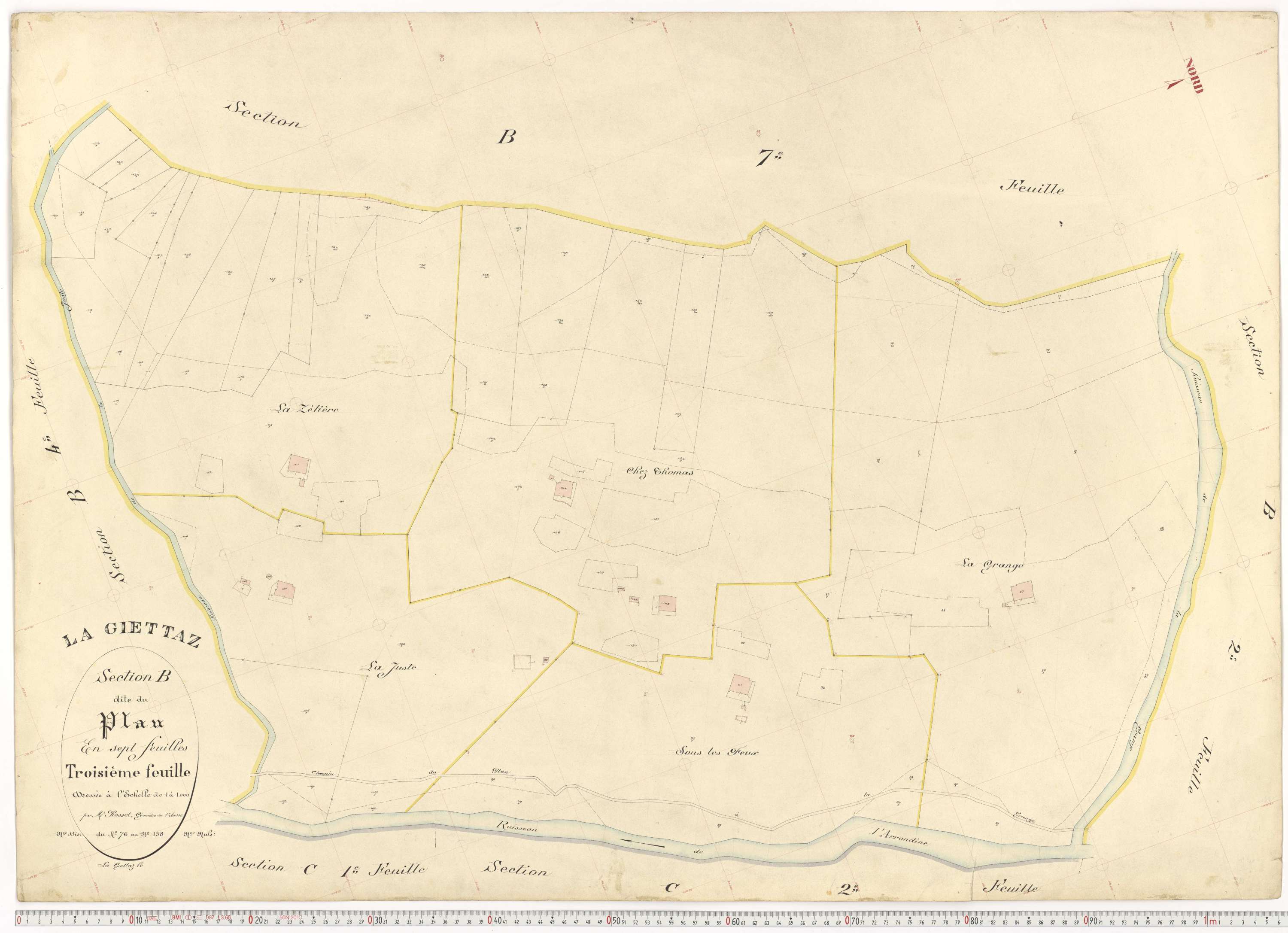 La Giettaz - Plans cadastraux du premier cadastre français.