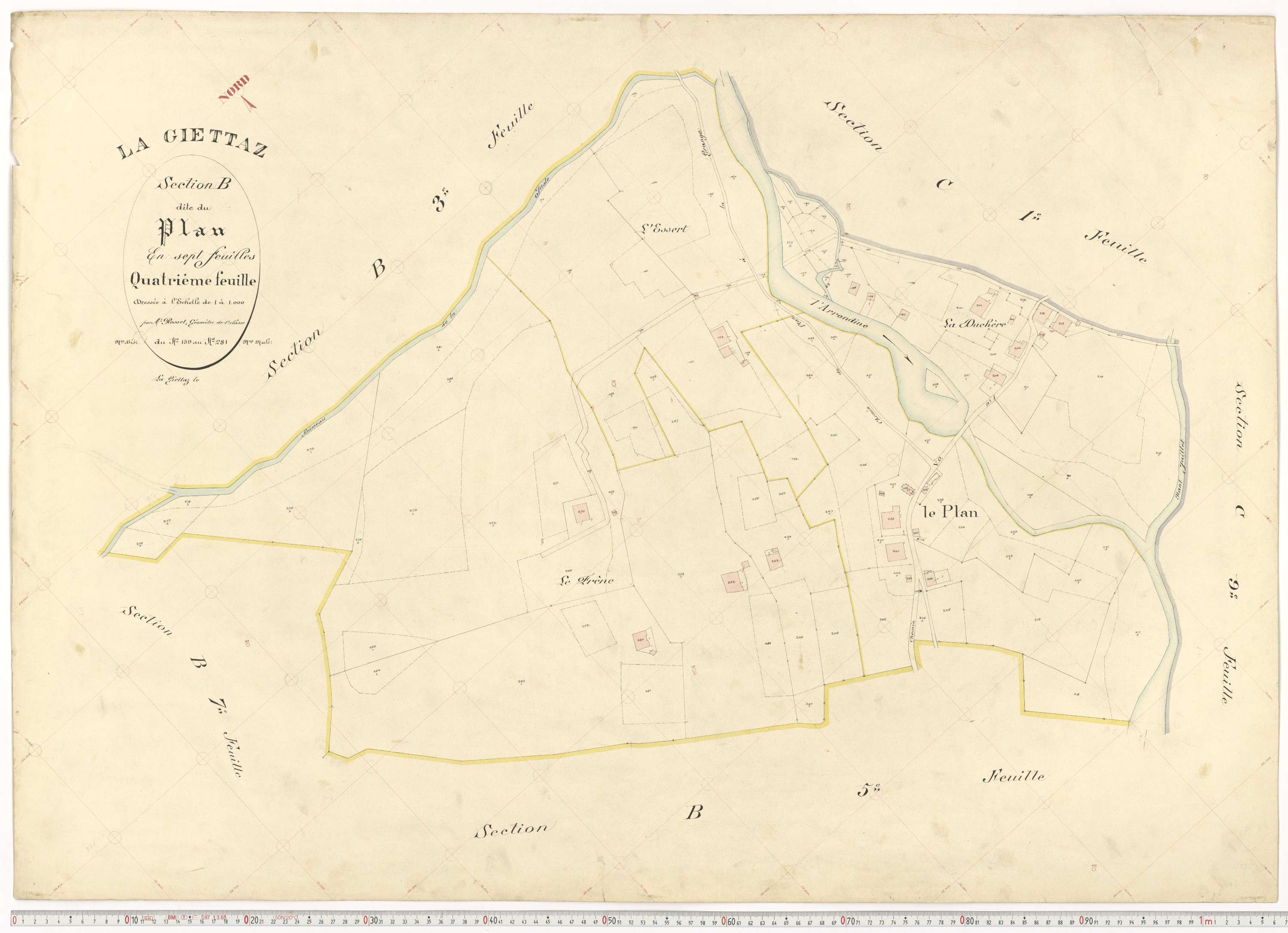 La Giettaz - Plans cadastraux du premier cadastre français.