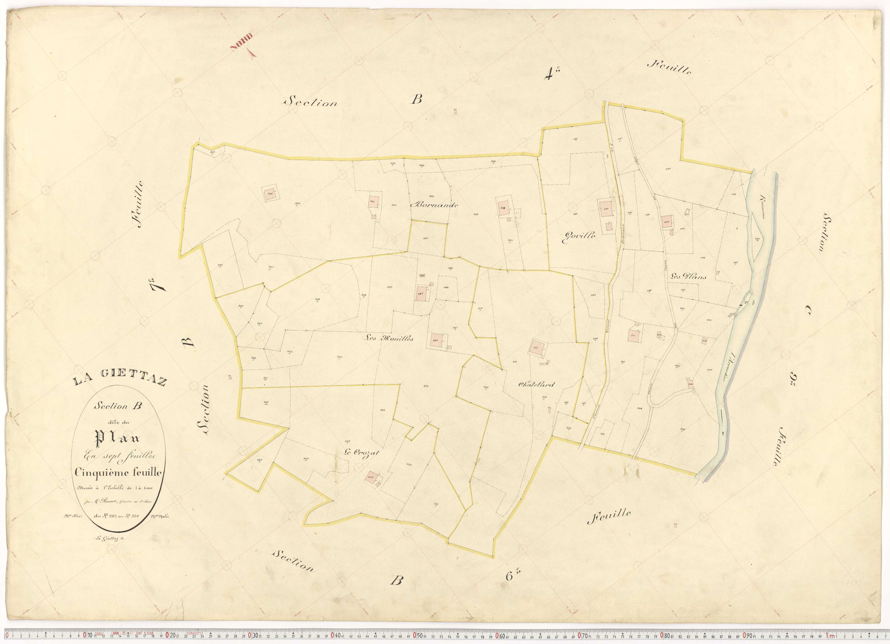 La Giettaz - Plans cadastraux du premier cadastre français.