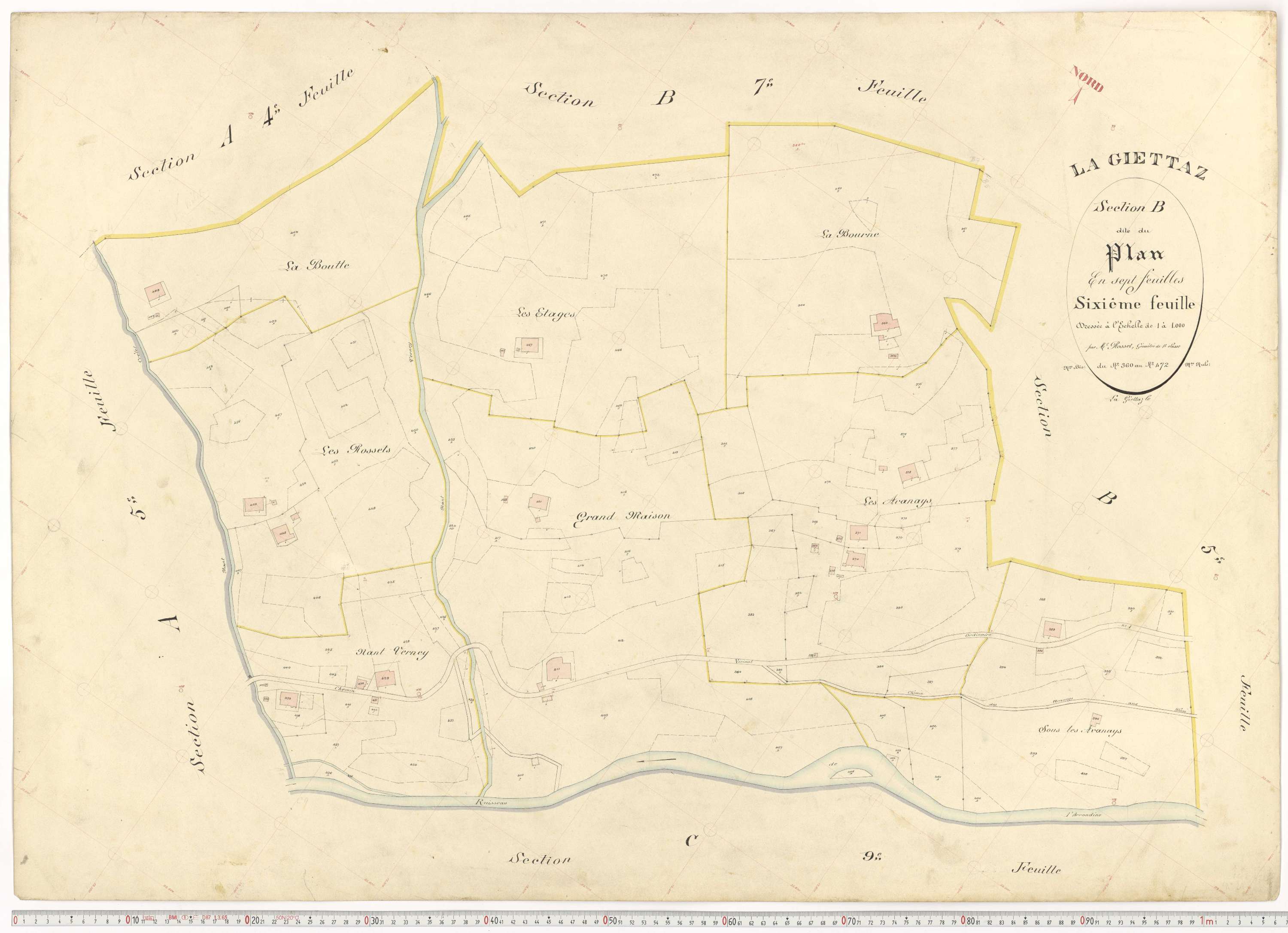 La Giettaz - Plans cadastraux du premier cadastre français.