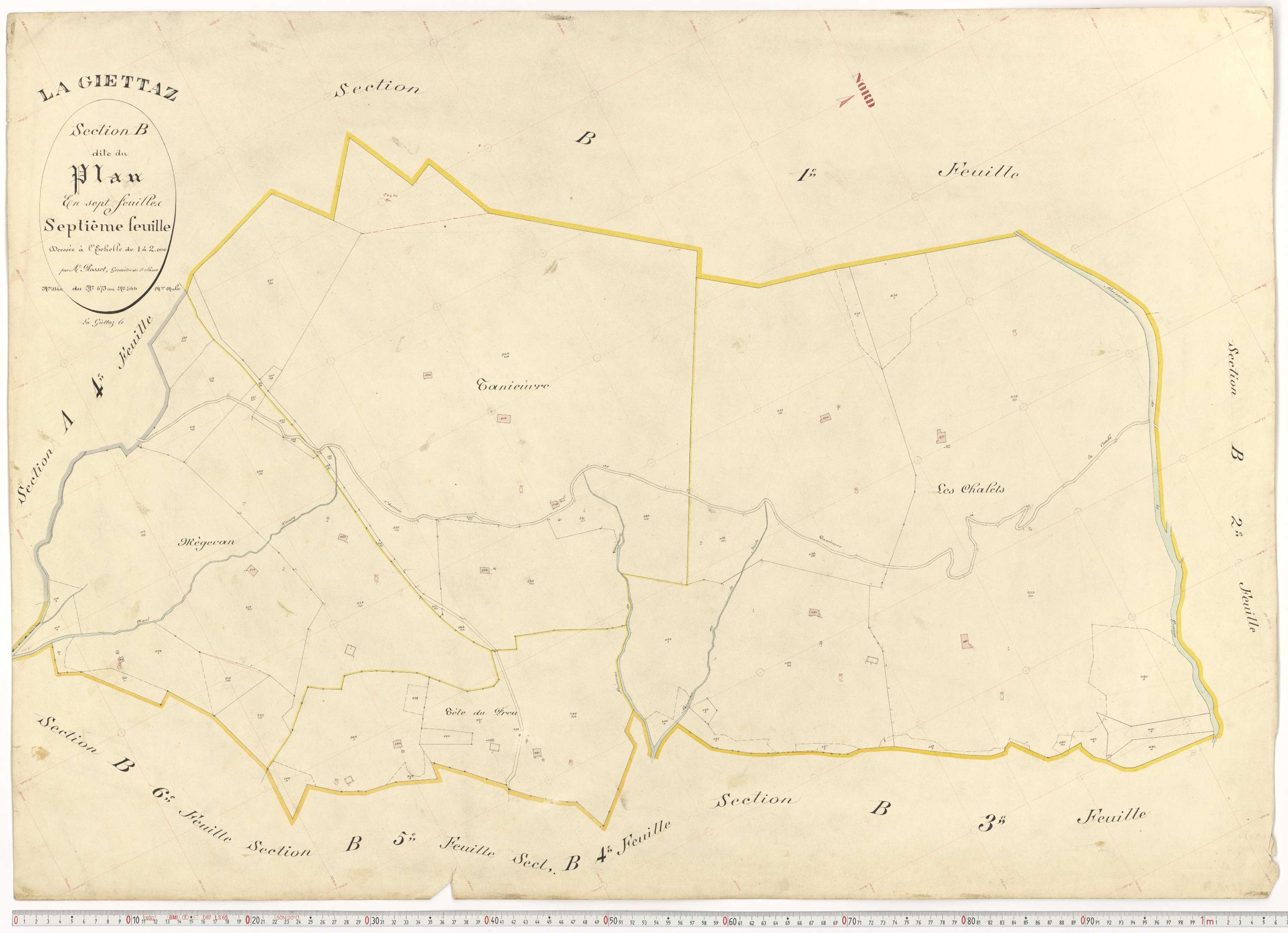 La Giettaz - Plans cadastraux du premier cadastre français.