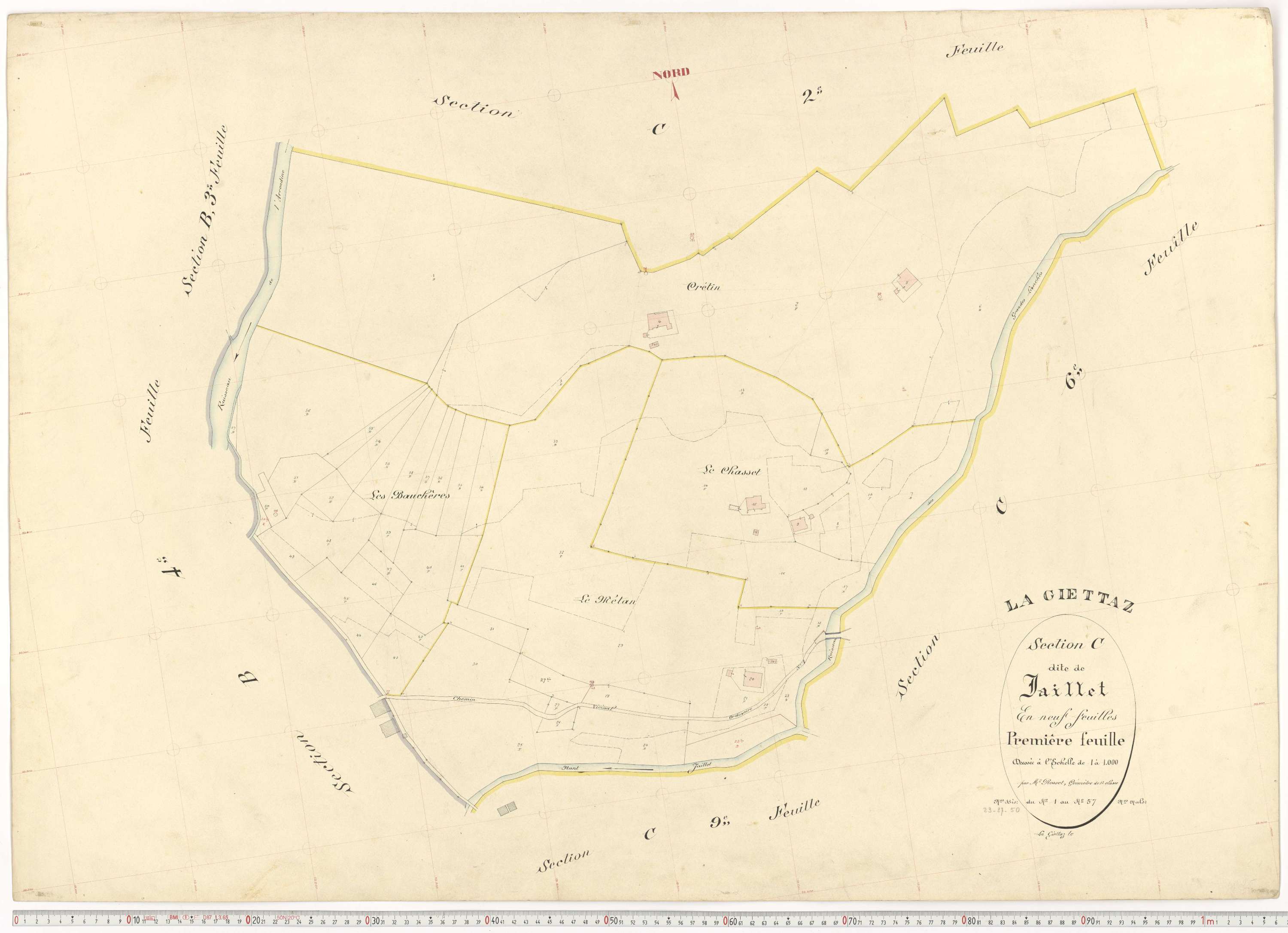 La Giettaz - Plans cadastraux du premier cadastre français.