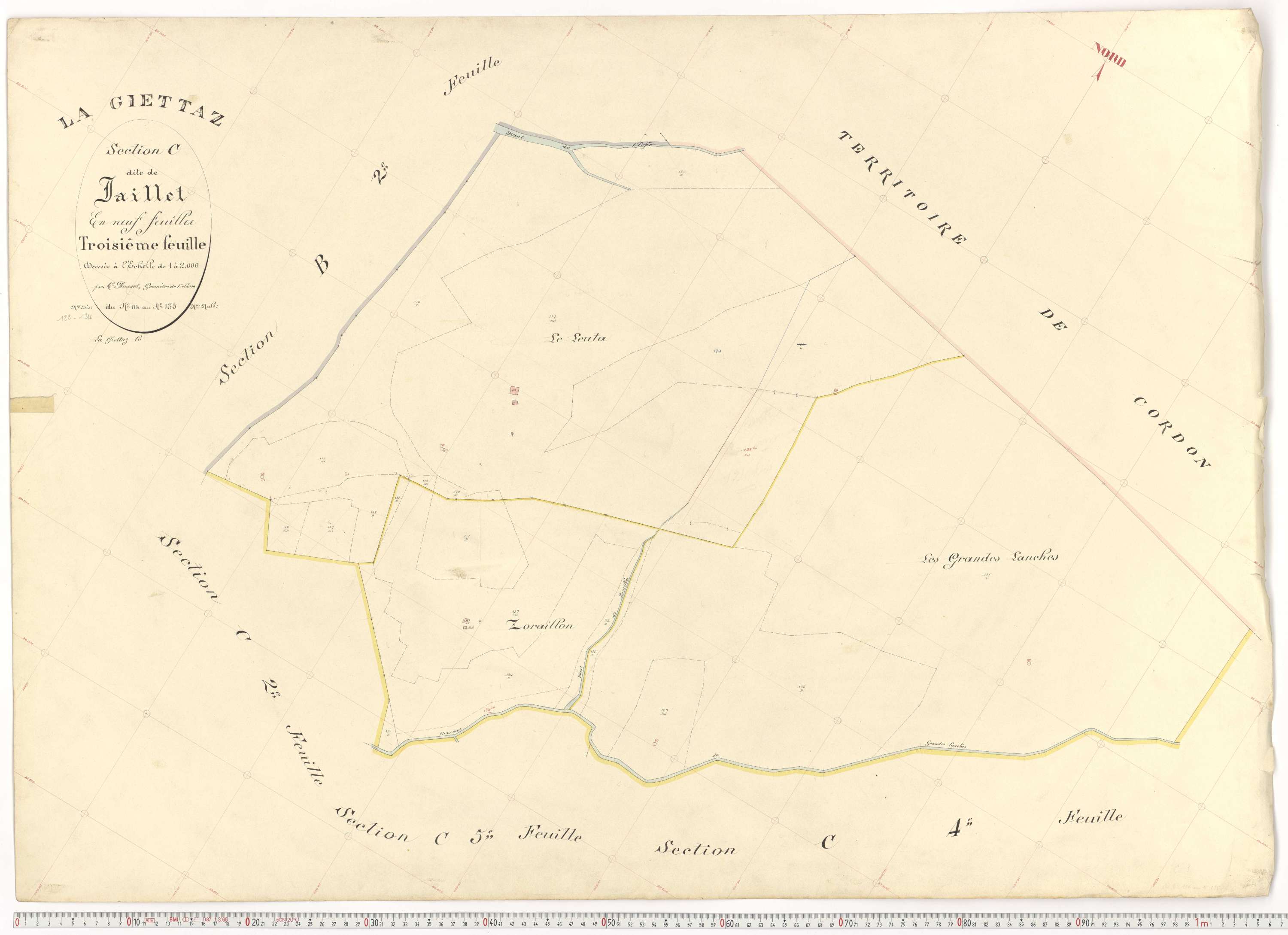 La Giettaz - Plans cadastraux du premier cadastre français.