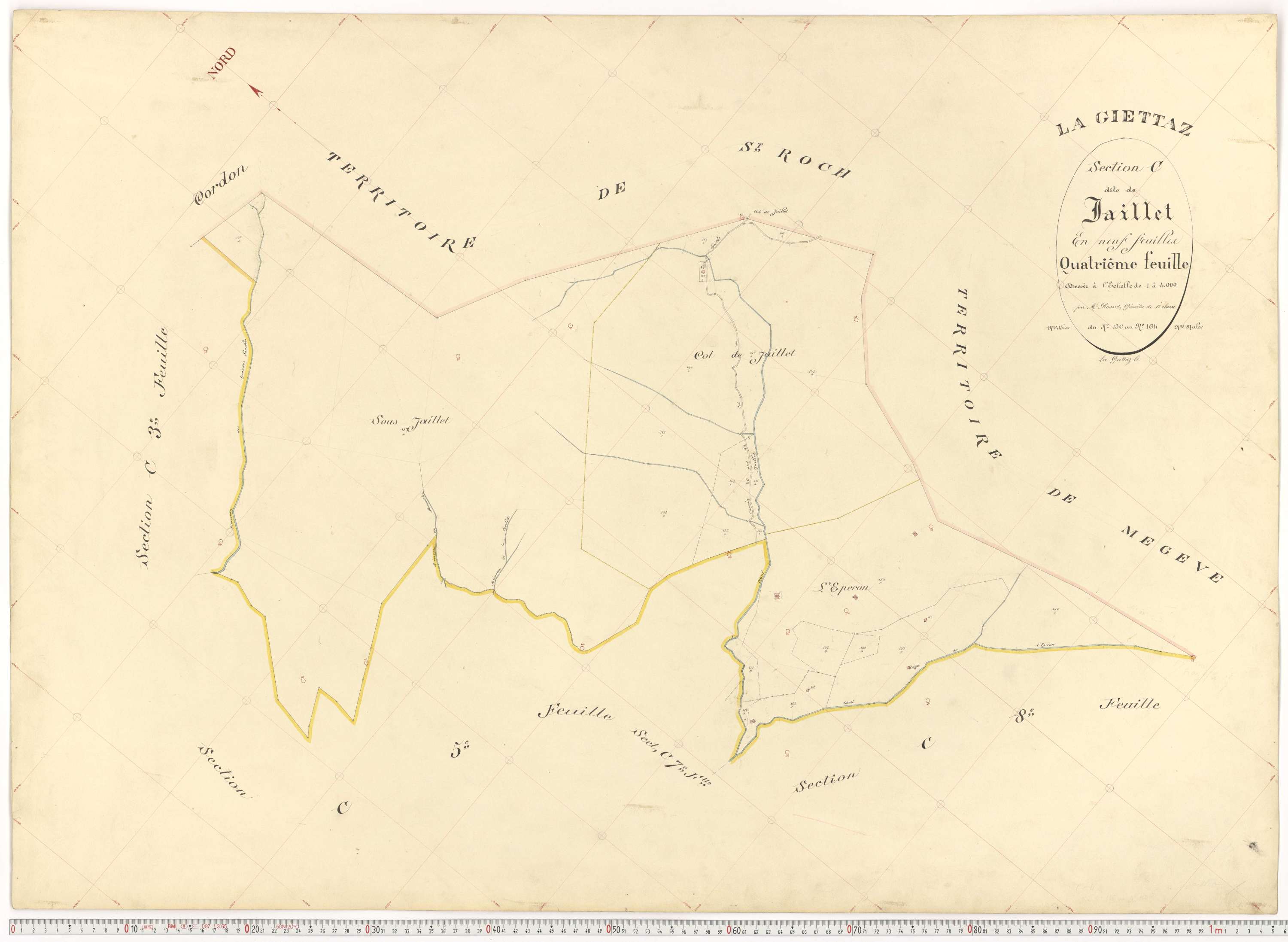La Giettaz - Plans cadastraux du premier cadastre français.