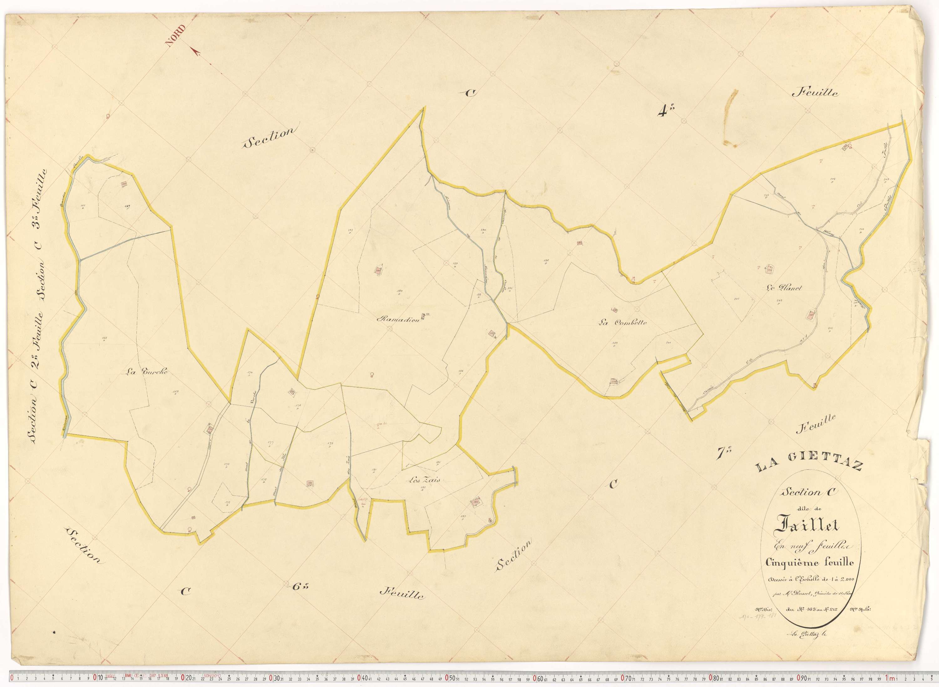 La Giettaz - Plans cadastraux du premier cadastre français.