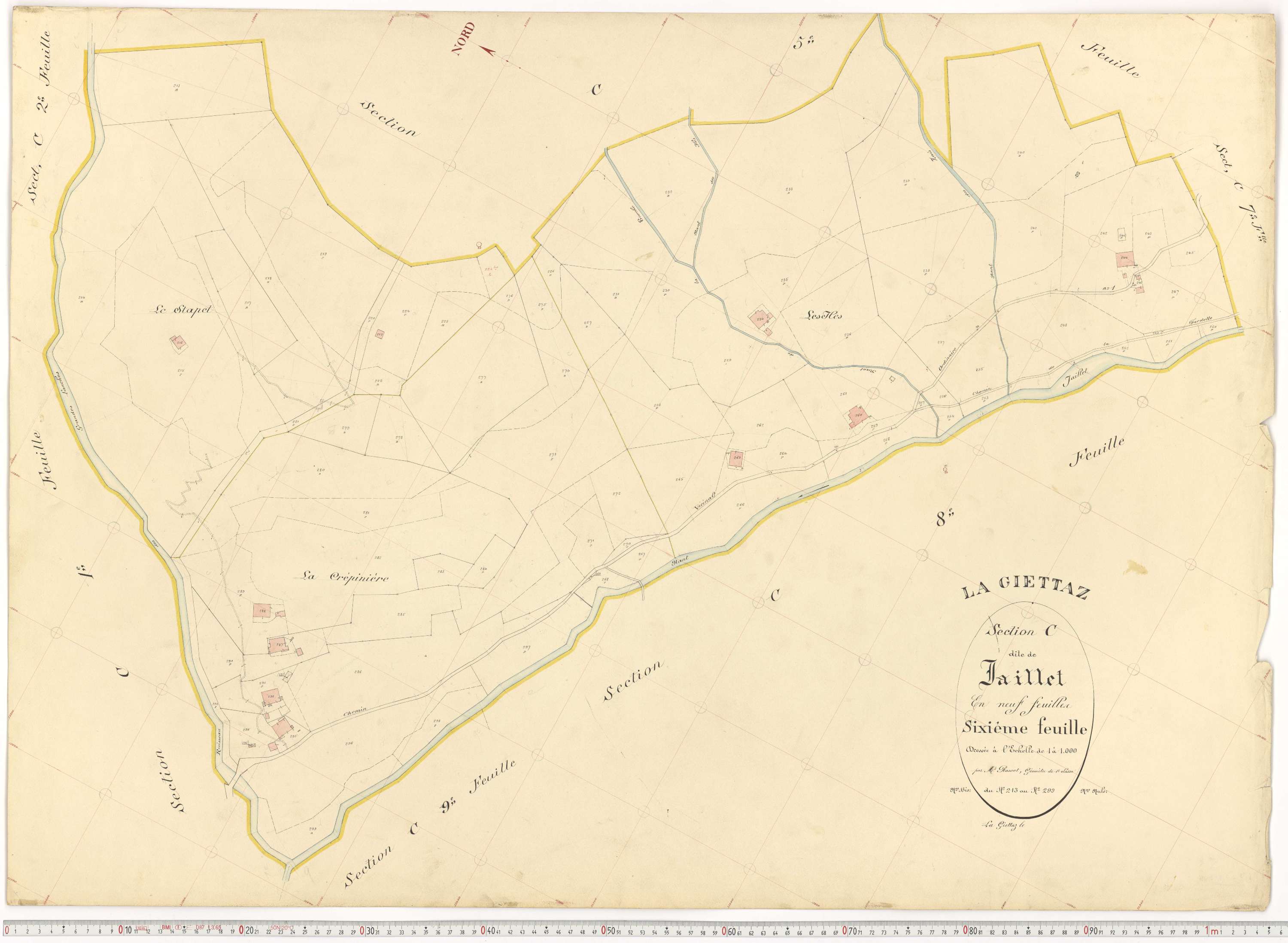 La Giettaz - Plans cadastraux du premier cadastre français.
